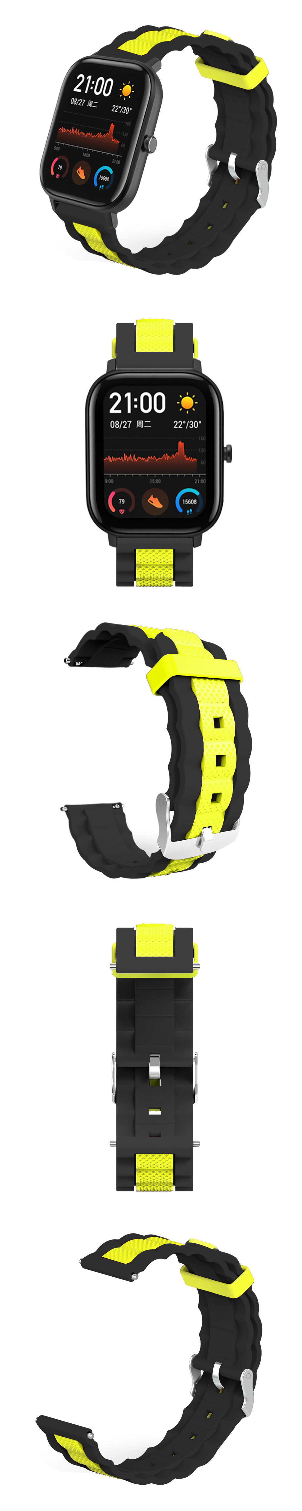 20mm-Waves-Shape-Watch-Band-Watch-Strap-Replacement-for-Amazfit-GTS-Smart-Watch-1557521-4