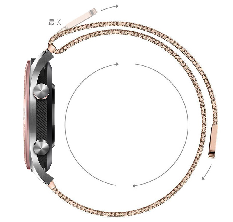 22mm-Milanese-Stainless-Steel-Replacement-Watch-Band-for-Huawei-Watch-2-Pro--Huawei-Honor-Watch-Magi-1737367-2