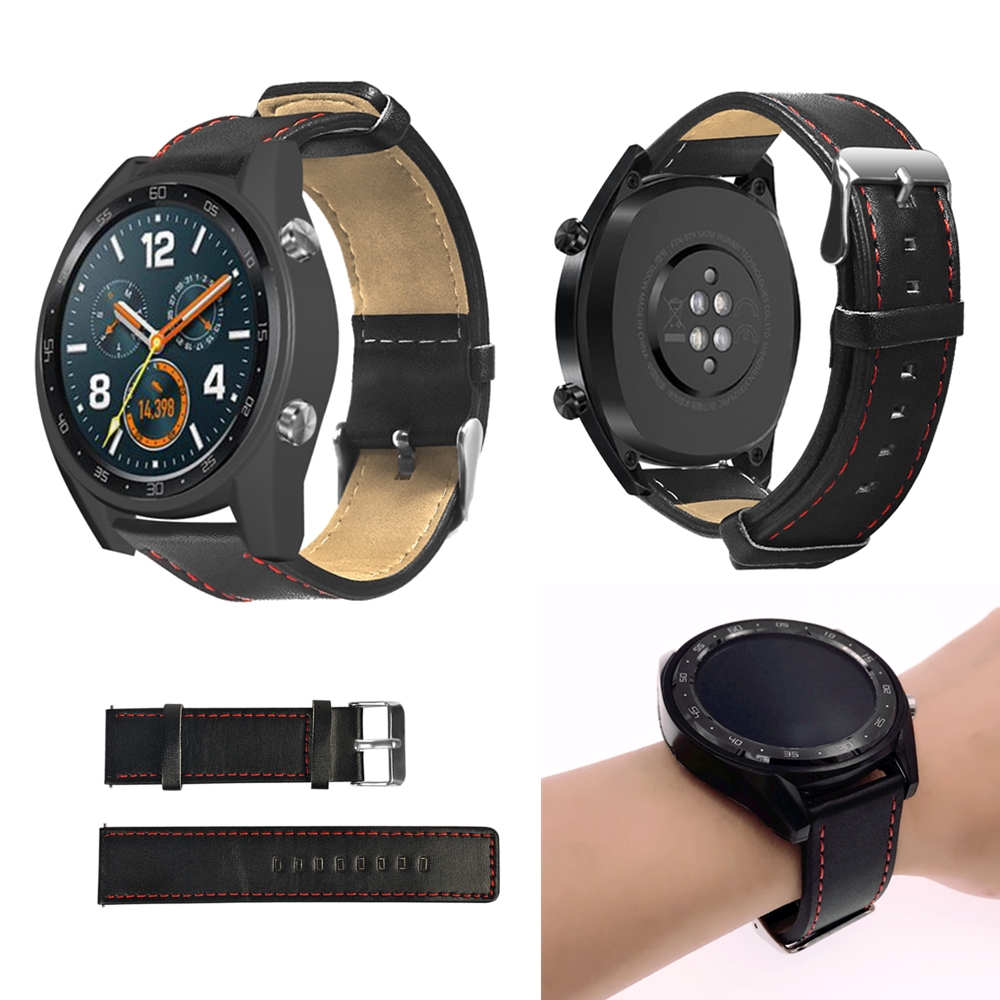 22mm-Red-Thread-Single-Leather-Strap-Watch-Band-for-Huawei-Watch-GT-Active-Elegant-1491124-1