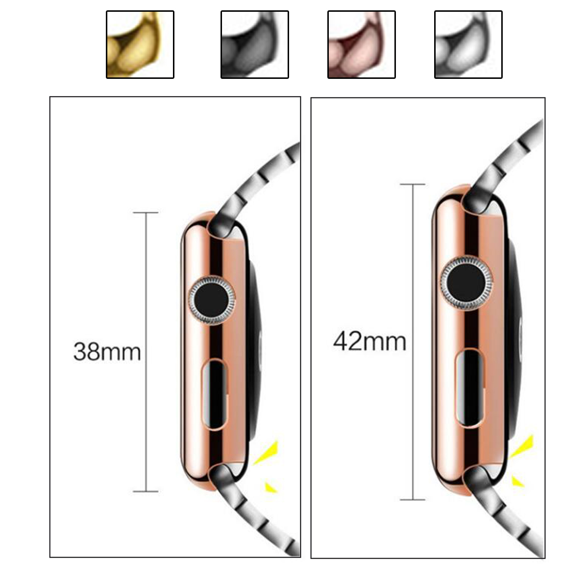 3842mm-Plating-PC-Front-Case-Screen-Protector-Cover-for-Apple-Watch-Series-3-1272084-2