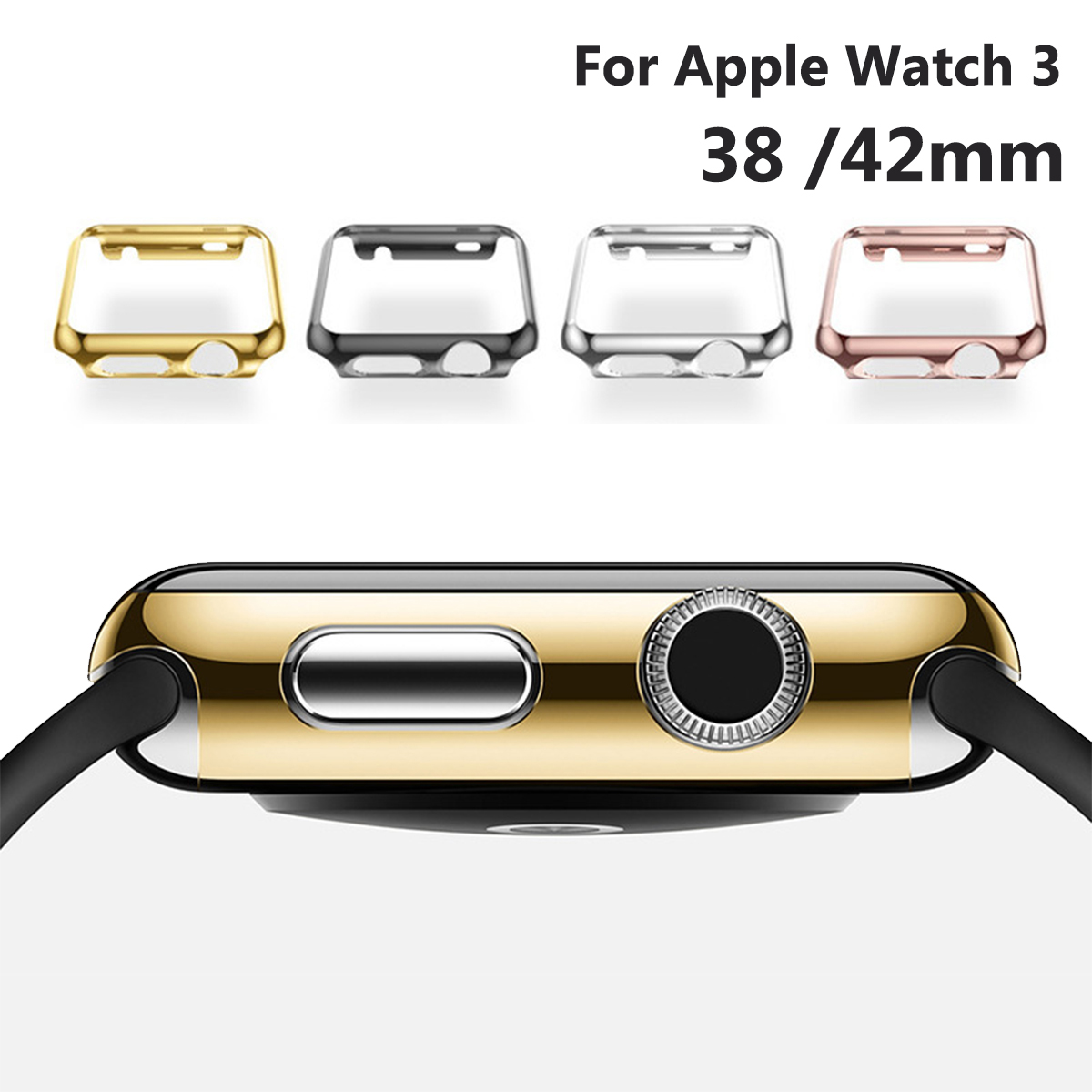 3842mm-Plating-PC-Front-Case-Screen-Protector-Cover-for-Apple-Watch-Series-3-1272084-4