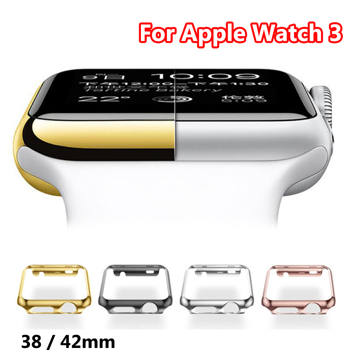 3842mm-Plating-PC-Front-Case-Screen-Protector-Cover-for-Apple-Watch-Series-3-1272084-5