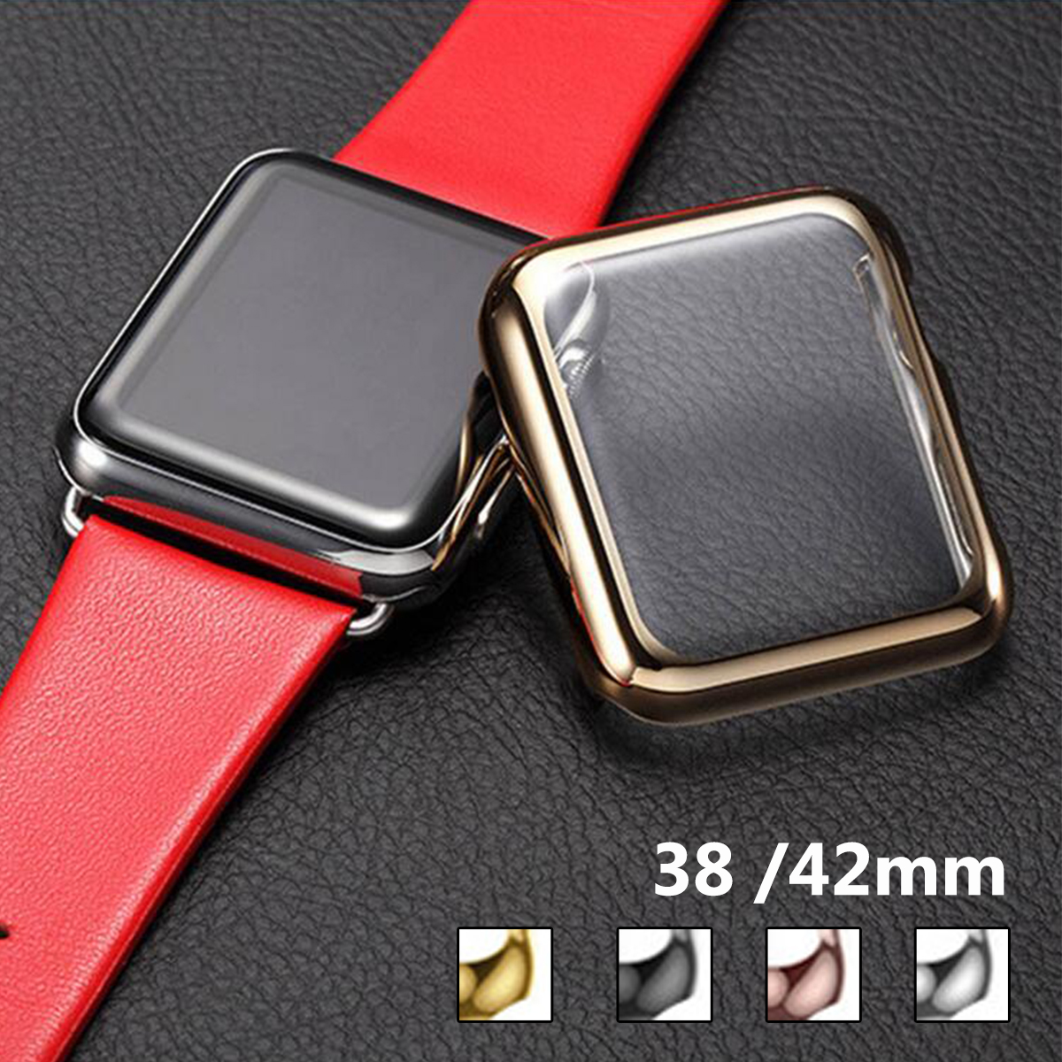 3842mm-Plating-PC-Front-Case-Screen-Protector-Cover-for-Apple-Watch-Series-3-1272084-6