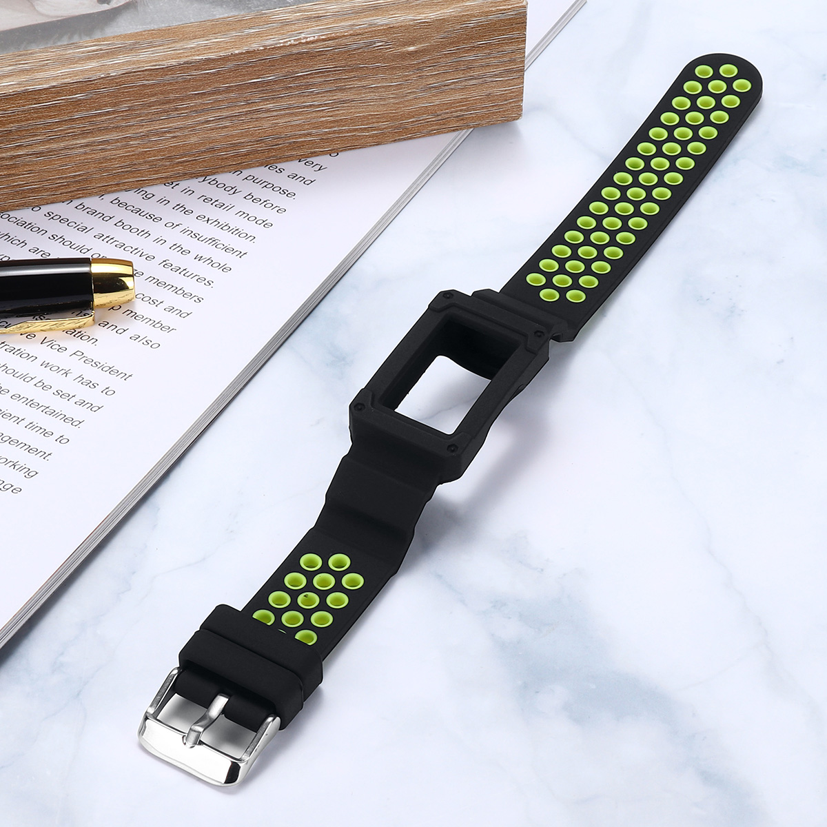 Anti-Impact-Resilient-Armor-Protection-Strap-Watch-Band-for-Fitbit-Charge-3-1384548-1