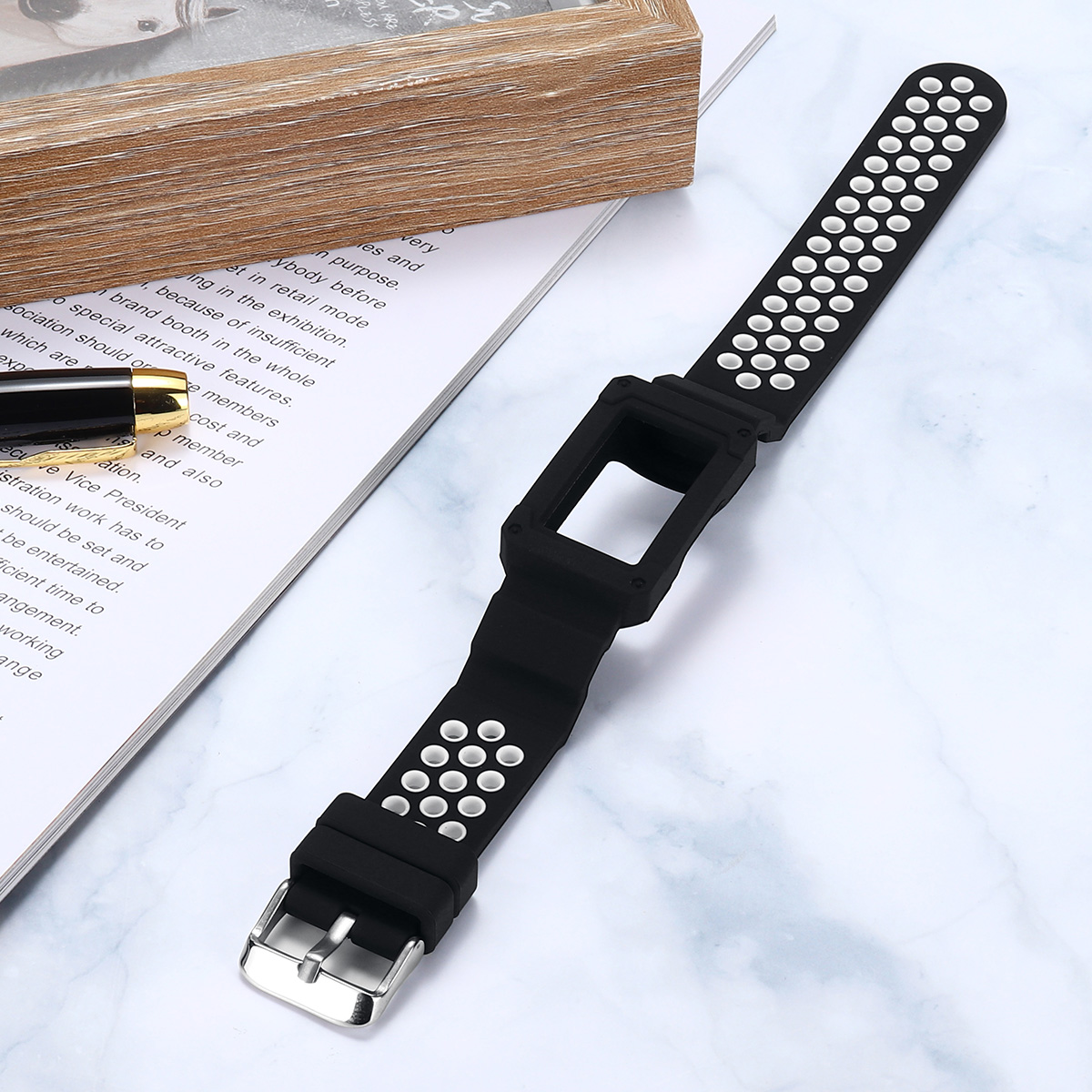 Anti-Impact-Resilient-Armor-Protection-Strap-Watch-Band-for-Fitbit-Charge-3-1384548-4