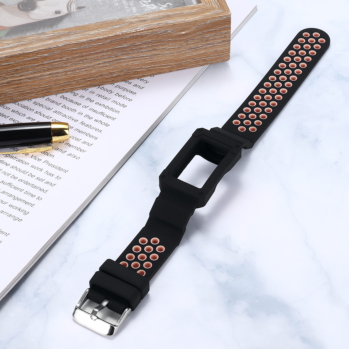 Anti-Impact-Resilient-Armor-Protection-Strap-Watch-Band-for-Fitbit-Charge-3-1384548-7