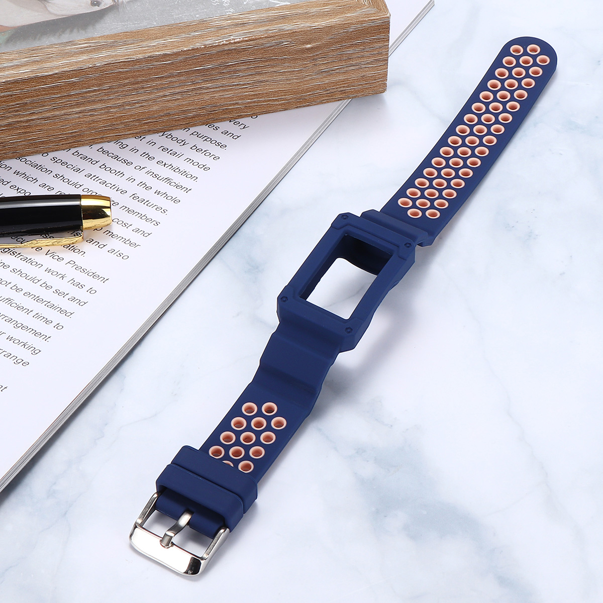 Anti-Impact-Resilient-Armor-Protection-Strap-Watch-Band-for-Fitbit-Charge-3-1384548-8