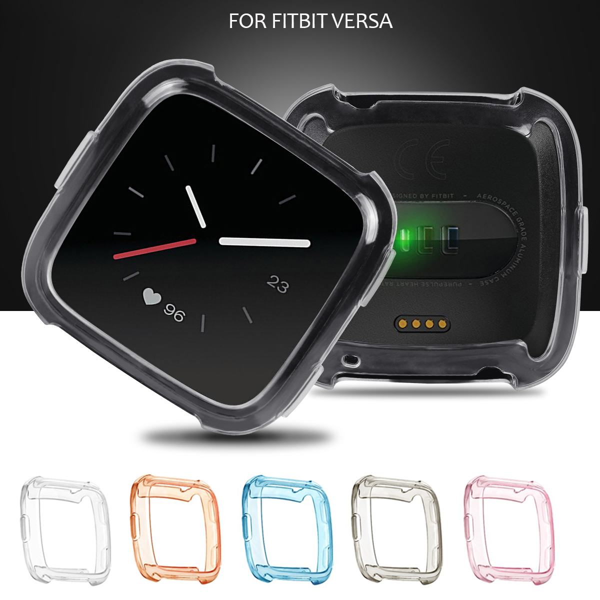 Anti-Scratch-Front-Case-TPU-Cover-Screen-Protector-For-Fitbit-Versa-1294478-1