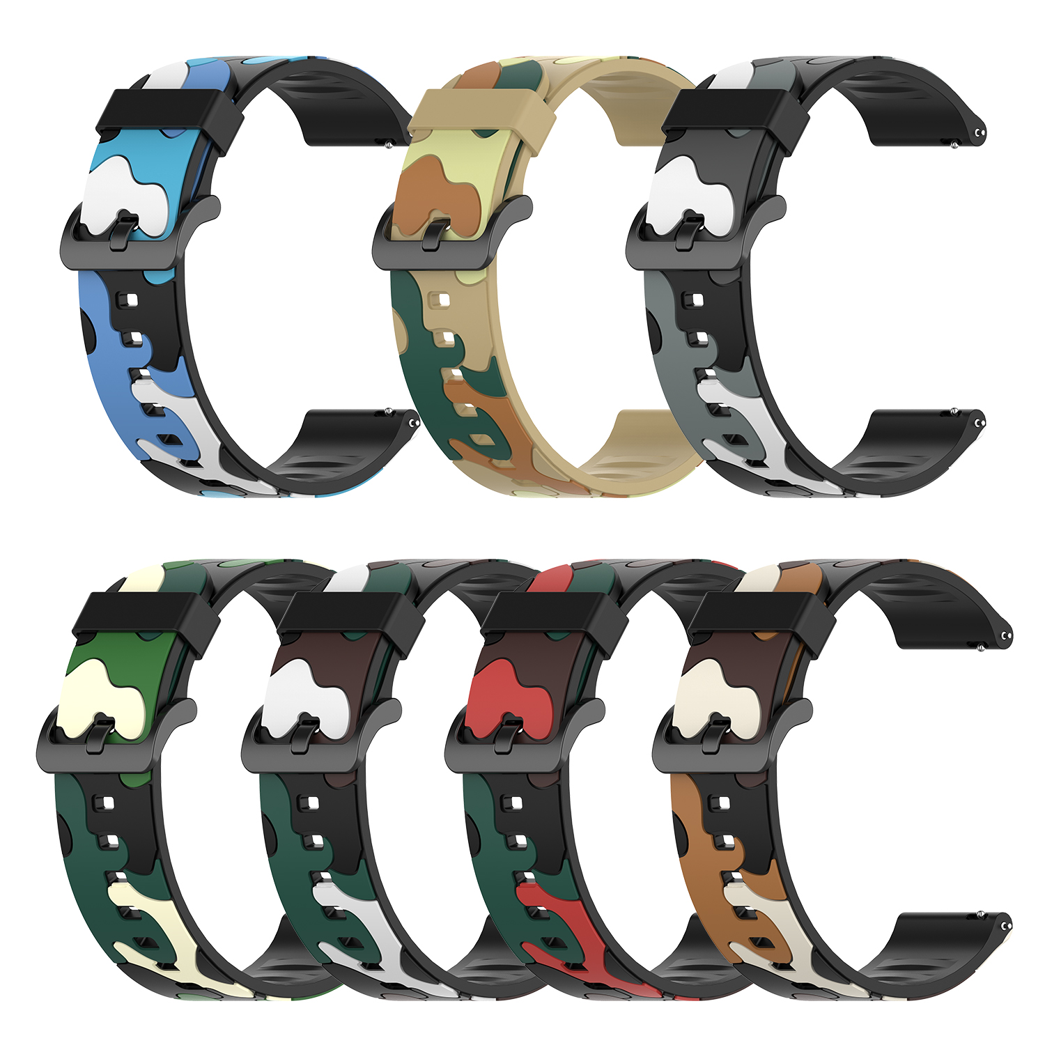Bakeey-20--22-mm-Universal-Camouflage-Replacement-Silicone-Watch-Band-for-Haylou-Solar-Smart-Watch-N-1735242-1
