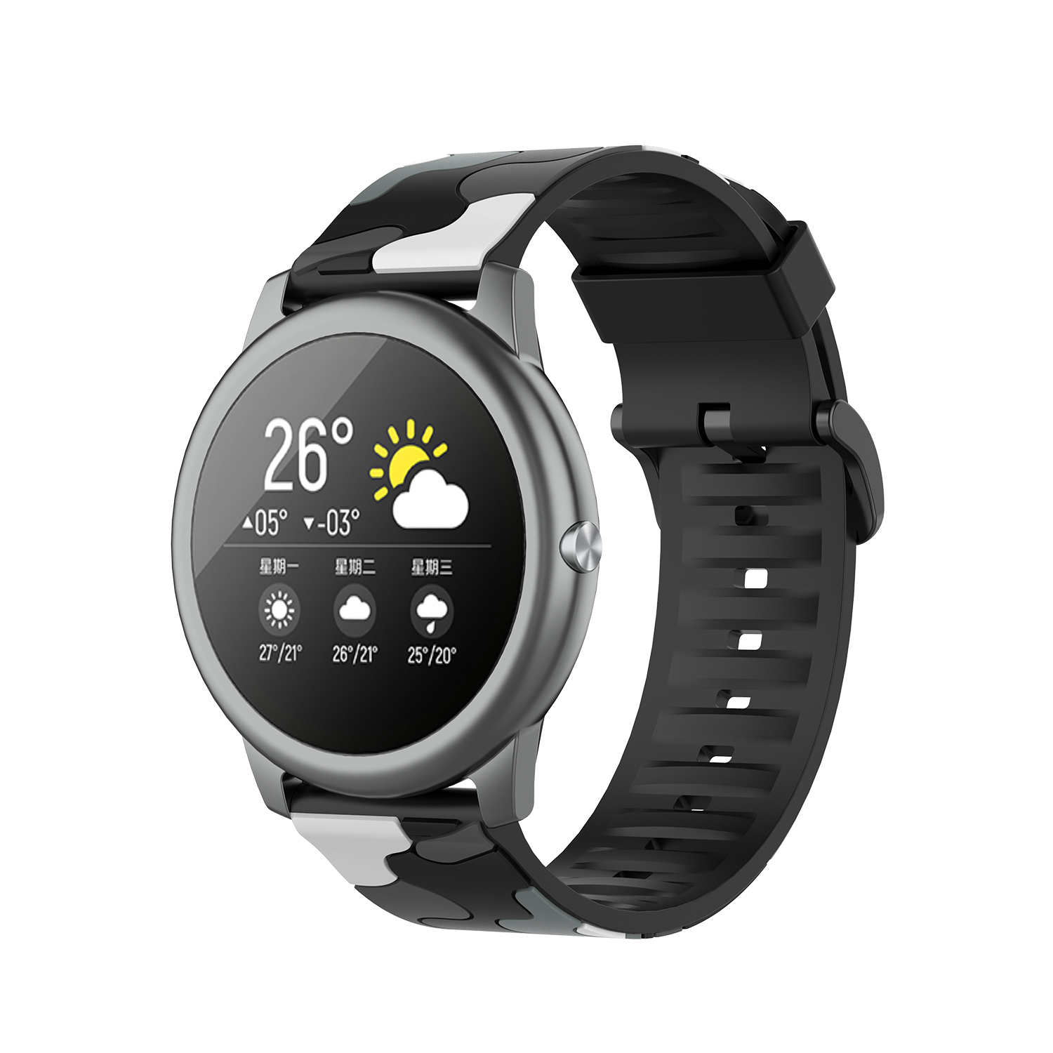 Bakeey-20--22-mm-Universal-Camouflage-Replacement-Silicone-Watch-Band-for-Haylou-Solar-Smart-Watch-N-1735242-6