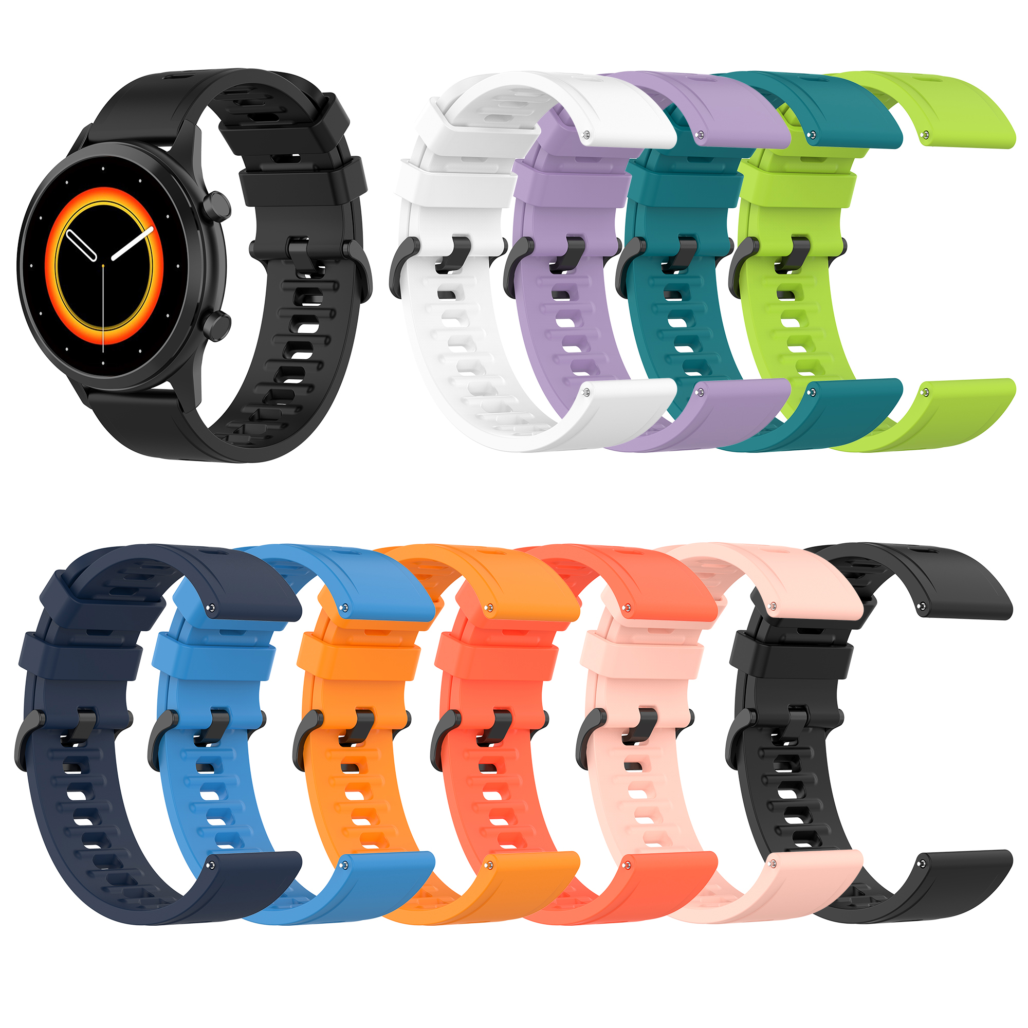 Bakeey-2022mm-Pure-Color-Sweatproof-Soft-Silicone-Watch-Band-Strap-Replacement-for-Garmin-Vivowatch-1773645-2