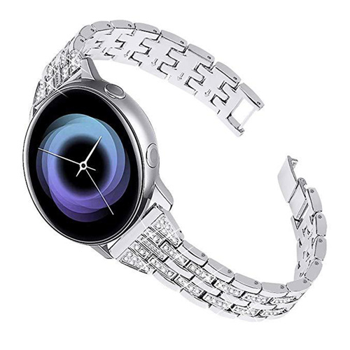 Bakeey-20mm-Full-Steel-Crystal-Diamond-Watch-Band-for-Samsung-Galaxy-Watch-42mm-1746974-3