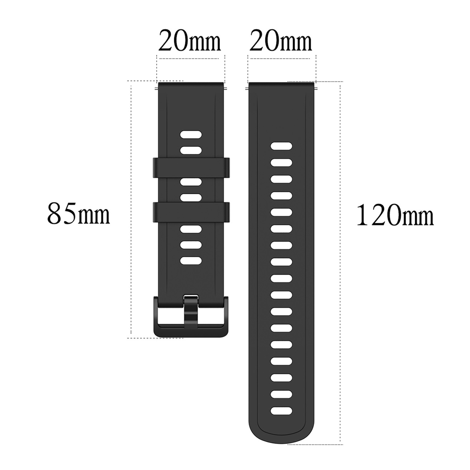 Bakeey-20mm-Multi-color-Silicone-Smart-Watch-Band-Replacement-Strap-For-Zeblaze-GTR--Haylou-LS02-1785338-2
