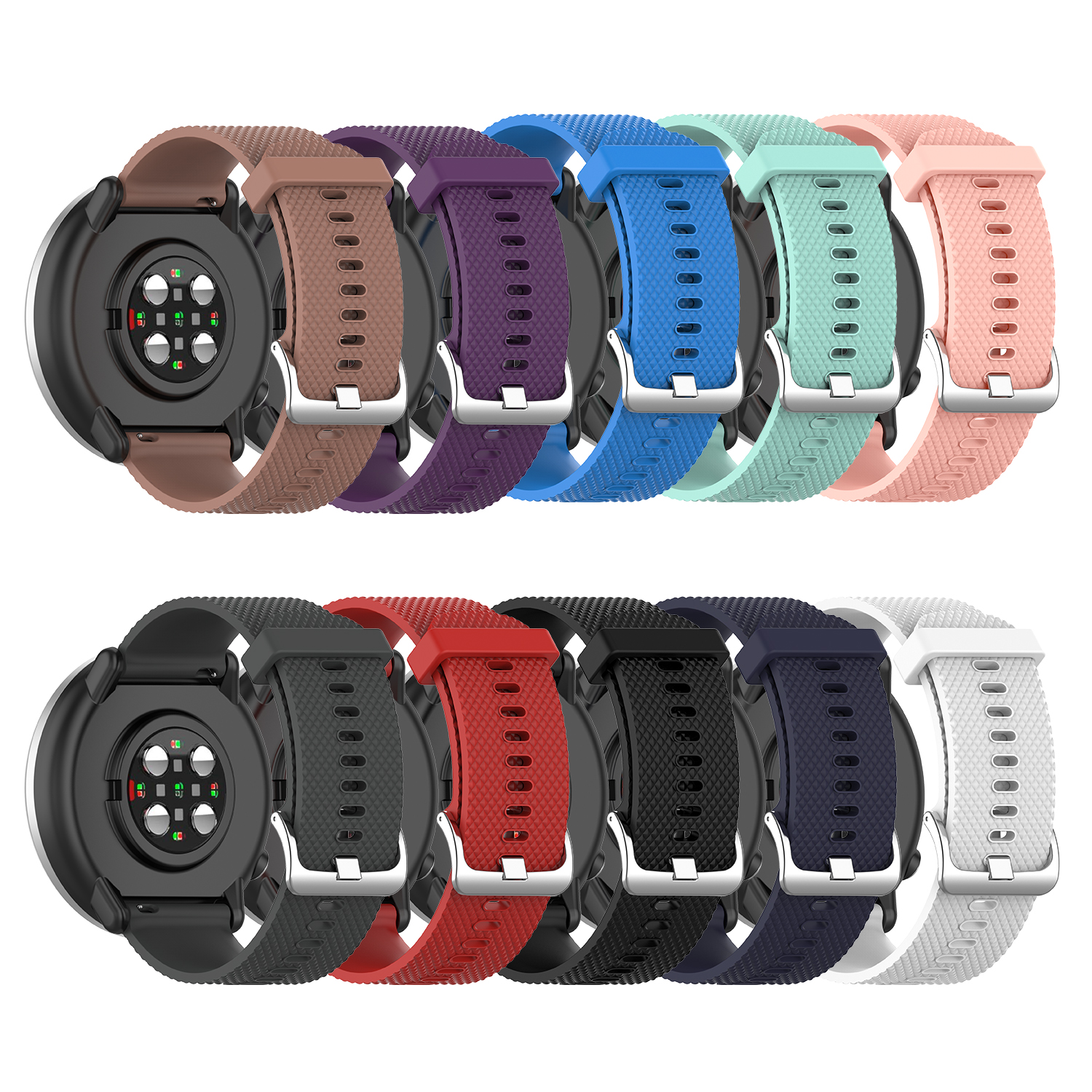 Bakeey-20mm-Silicone-Texture-Multi-color-Replacement-Strap-Smart-Watch-Band-For-POLAR-Ignite-1739061-2
