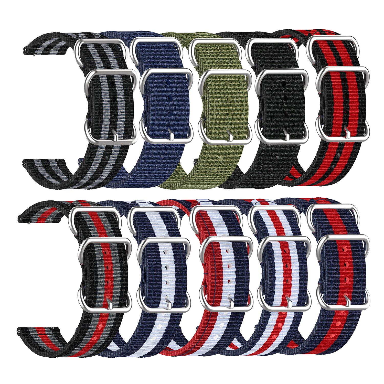 Bakeey-20mm-Universal-Colorful-Pattern-Canvas-Watch-Band-Strap-Replacement-for-Samsung-Galaxy-Watch--1891725-1