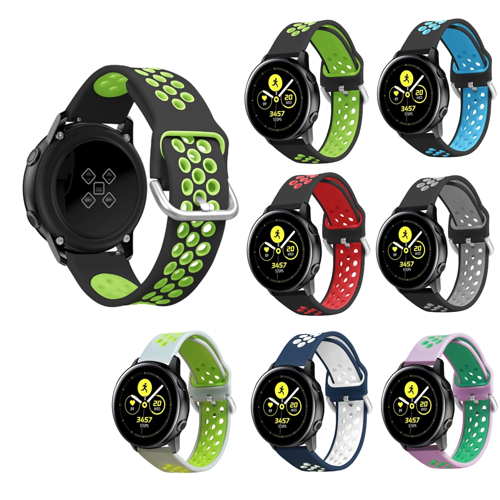 Bakeey-20mm-Watch-Band-Silicone-Dual-Color-for-BW-HL1Galaxy-ActiveAmazfit-Bip-LiteAmazfit-Pace-Youth-1559727-1