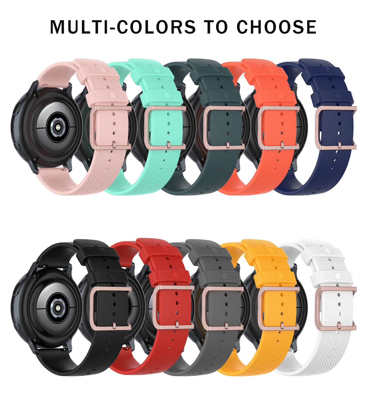 Bakeey-20mm-Width-Universal-Pure-Dot-Pattern-Comfortable-Soft-Silicone-Watch-Band-Strap-Replacement--1728428-5