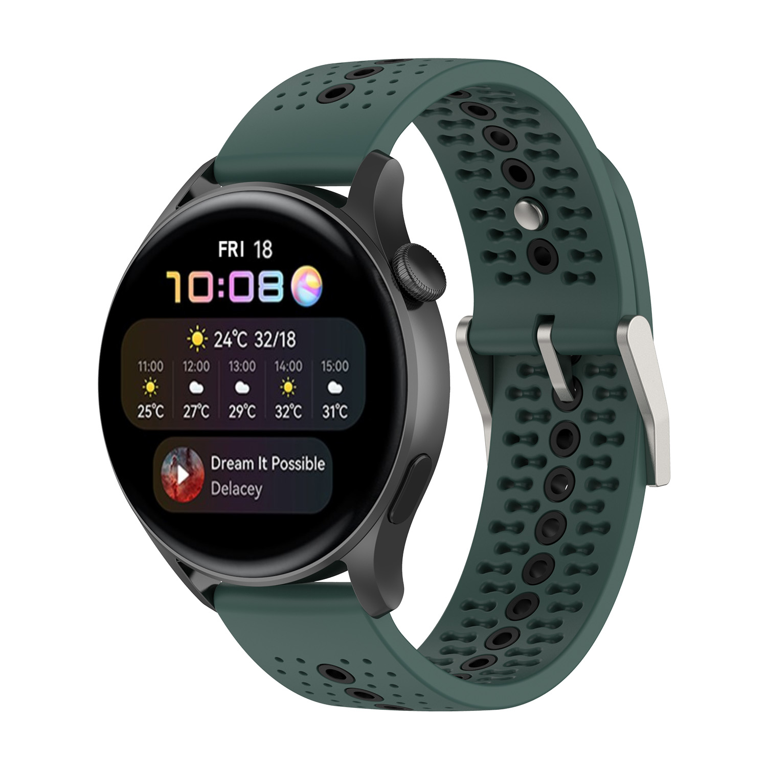 Bakeey-22MM-Universal--Colorful-Silicone-Watch-Band-Strap-Replacement-for-Huawei-Watch3--Huawei-GT2--1893593-3