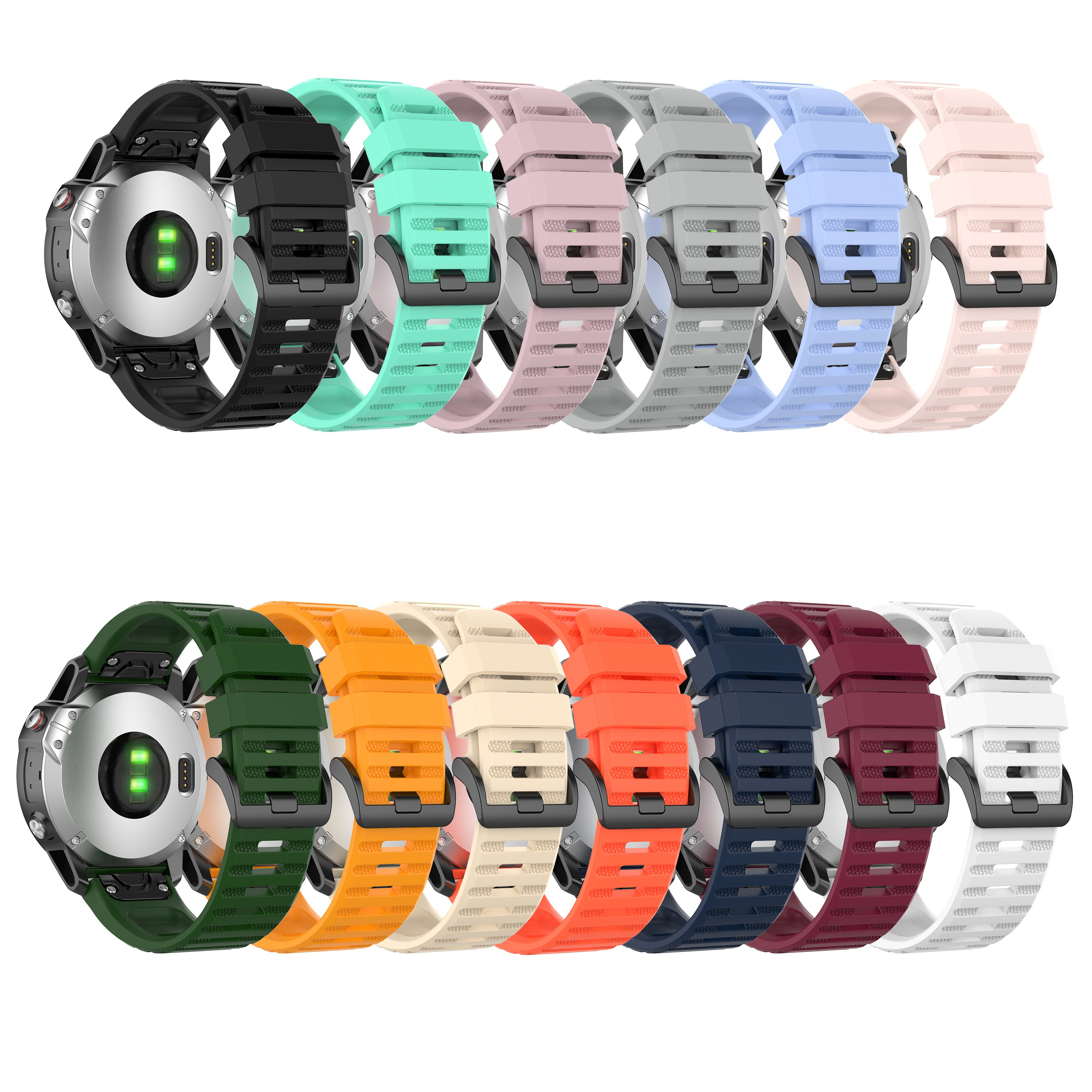 Bakeey-22MM-Universal-Silicone-Watch-Band-for-Garmin-Fenix-6-Fenix-5-Smart-Watch-1750214-2