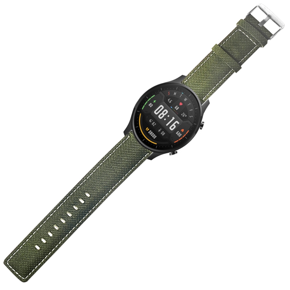 Bakeey-22mm-Canvas-Leather-Smart-Watch-Band-Replacement-Strap-For-Xiaomi-Watch-Color-Non-original-1652529-3