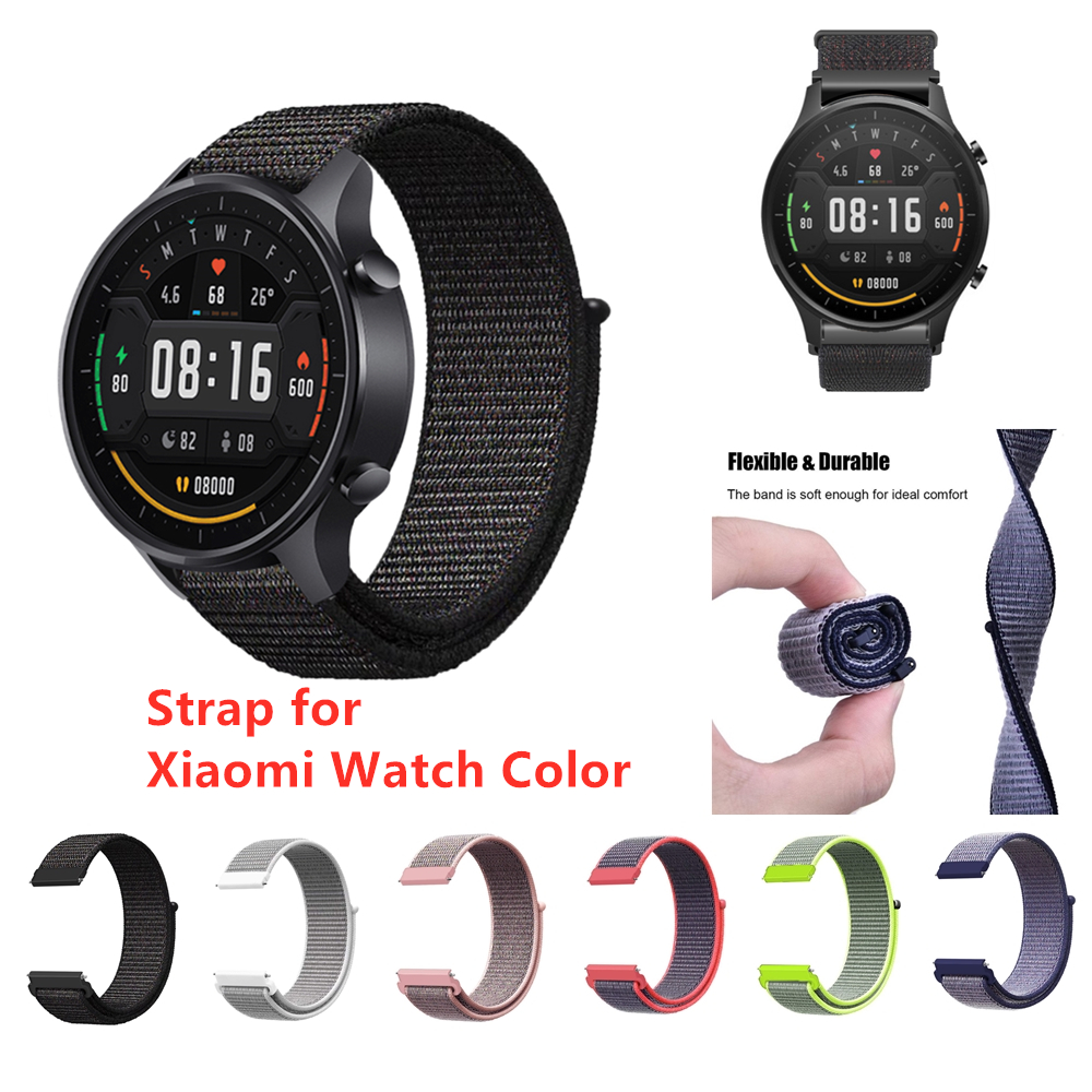 Bakeey-22mm-Colorful-Nylon-Smart-Watch-Band-Replacement-Watch-Strap-For-Xiaomi-Watch-Color-Non-origi-1649151-1