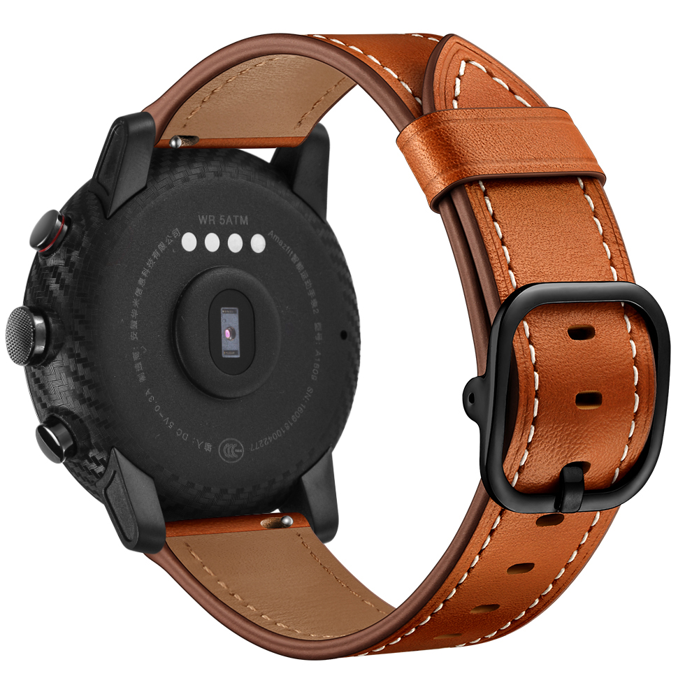 Bakeey-22mm-First-Layer-Genuine-Leather-Replacement-Strap-Smart-Watch-Band-for-Amazfit-Smart-Sport-W-1737092-15