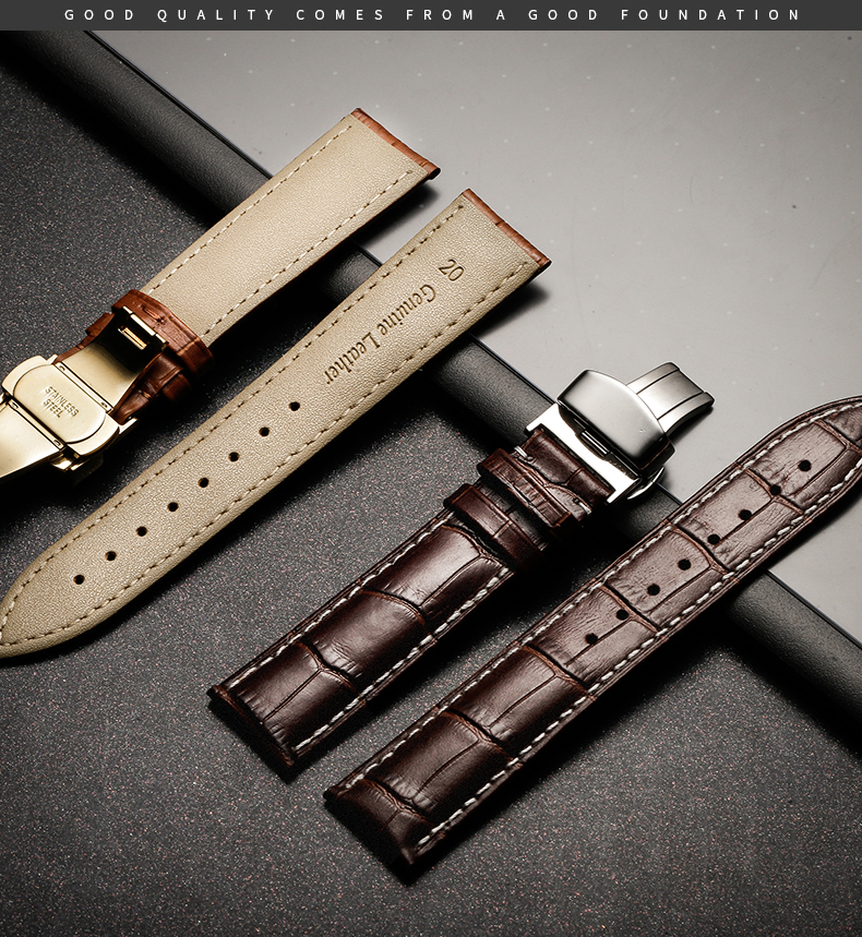 Bakeey-22mm-Genuine-Leather-Strap-Replacement-Alligator-Grain-Watch-Band-1463646-8