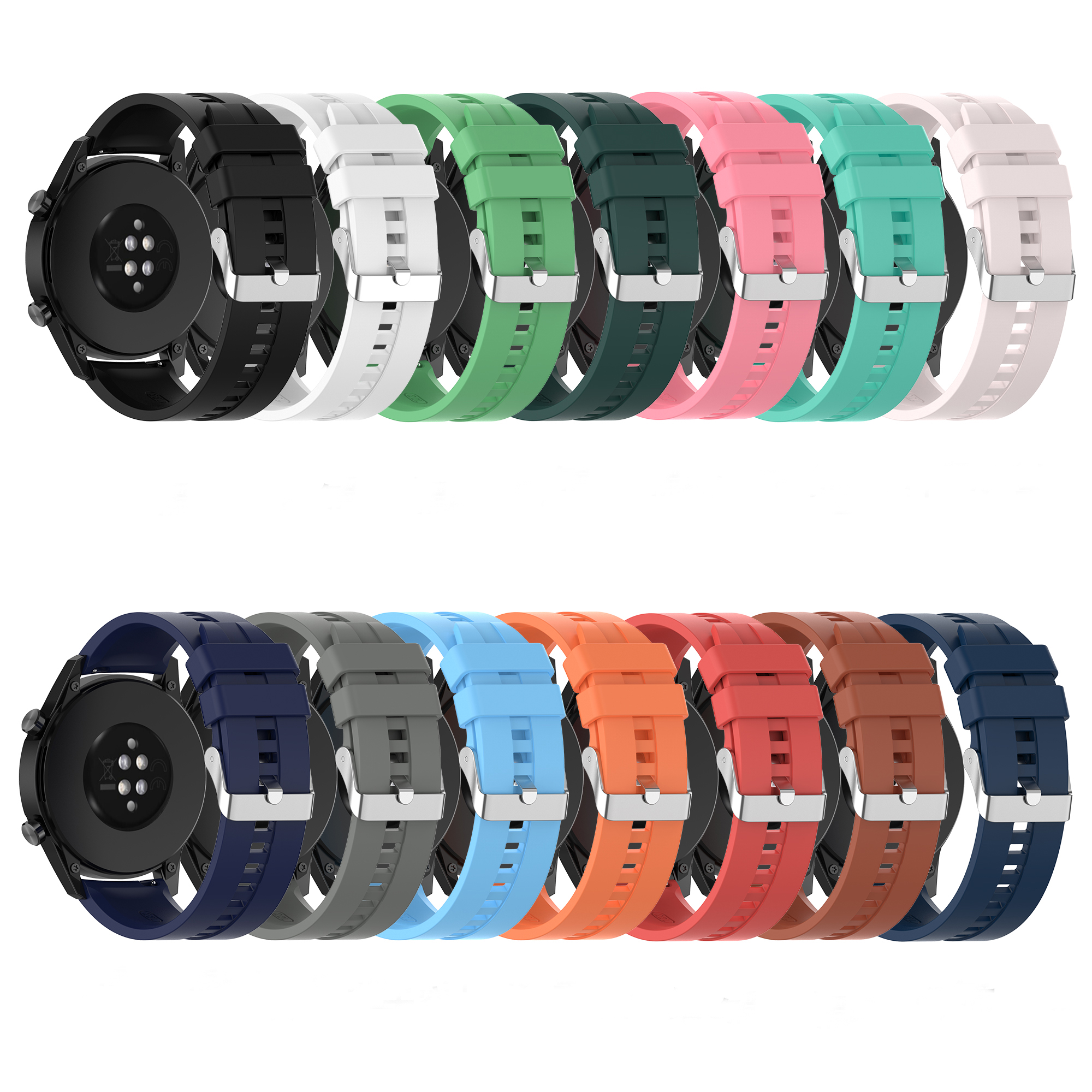 Bakeey-22mm-Multi-color-Silicone-Replacement-Strap-Smart-Watch-Band-For-Huawei-Watch-GT2-46MMGT2-Pro-1800244-2