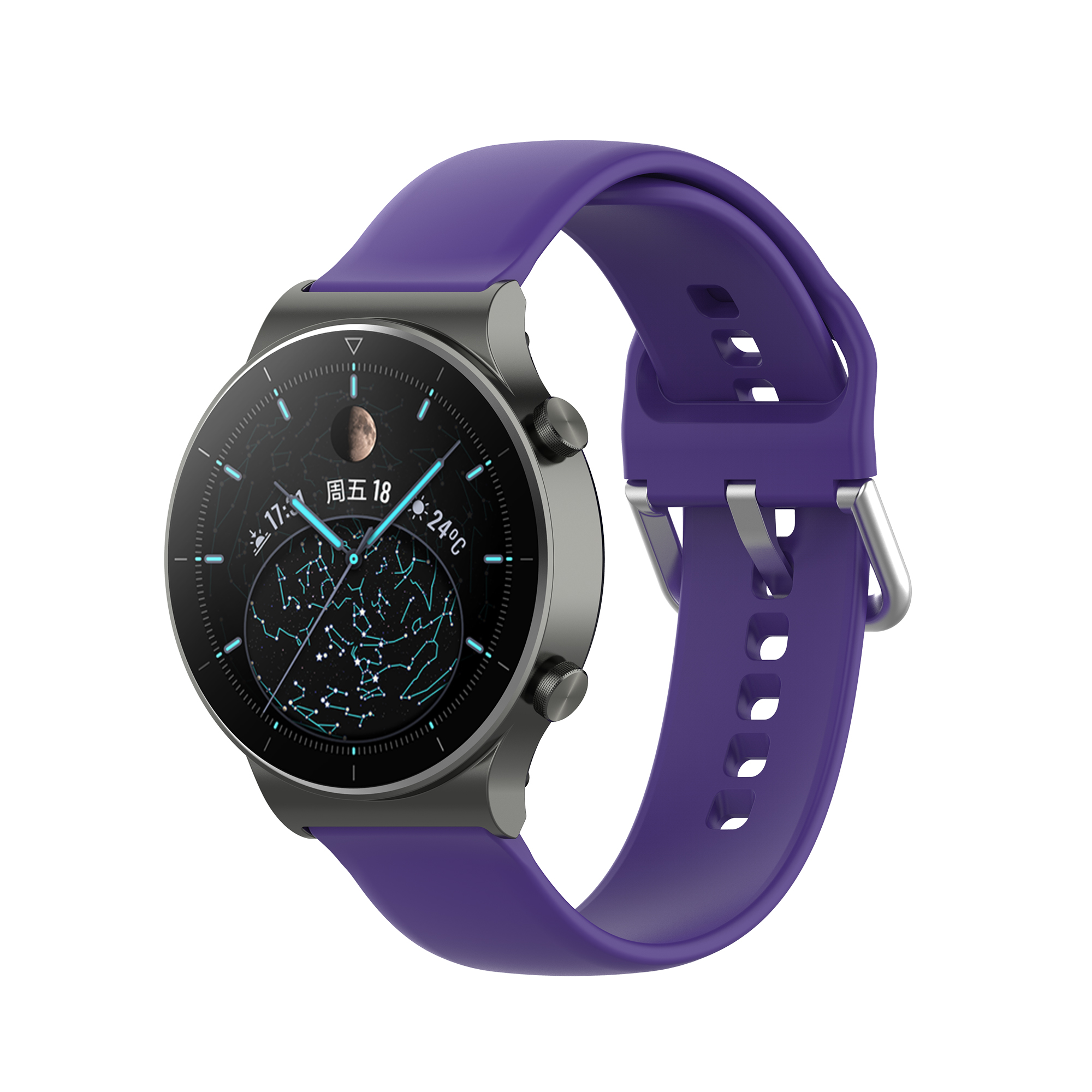 Bakeey-22mm-Multi-color-Silicone-Siver-Buckle-Replacement-Strap-Smart-Watch-Band-For-Huawei-Watch-GT-1768637-47