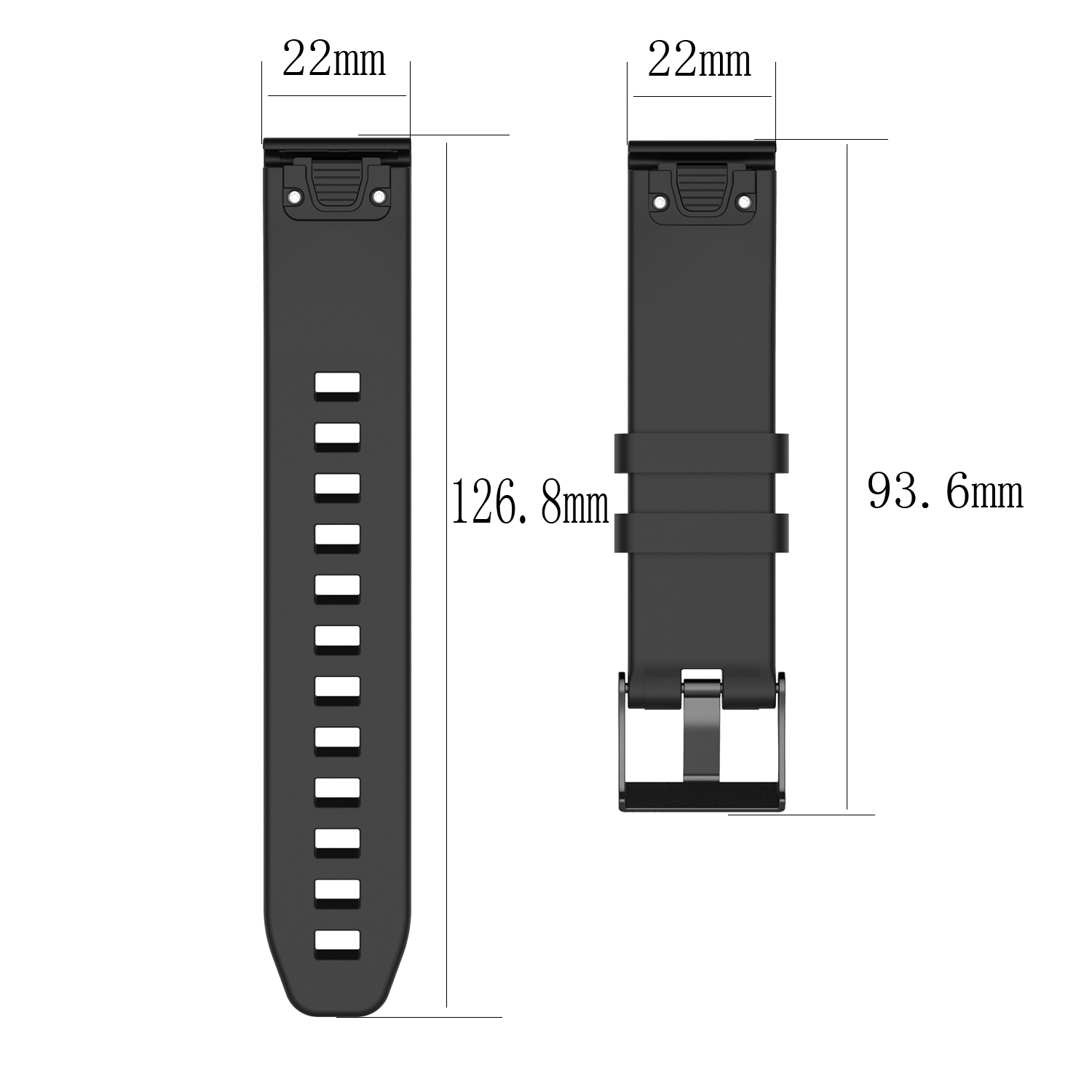 Bakeey-22mm-Quick-Release-Textured-Silicone-Replacement-Strap-Smart-Watch-Band-For-Garmin-Forerunner-1814098-2
