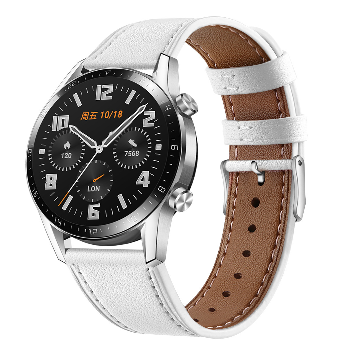 Bakeey-22mm-Replacement-Strap-Genuine-Leather-Smart-Watch-Band-For-Huawei-WATCH-GTGT2-46MM-1656574-2
