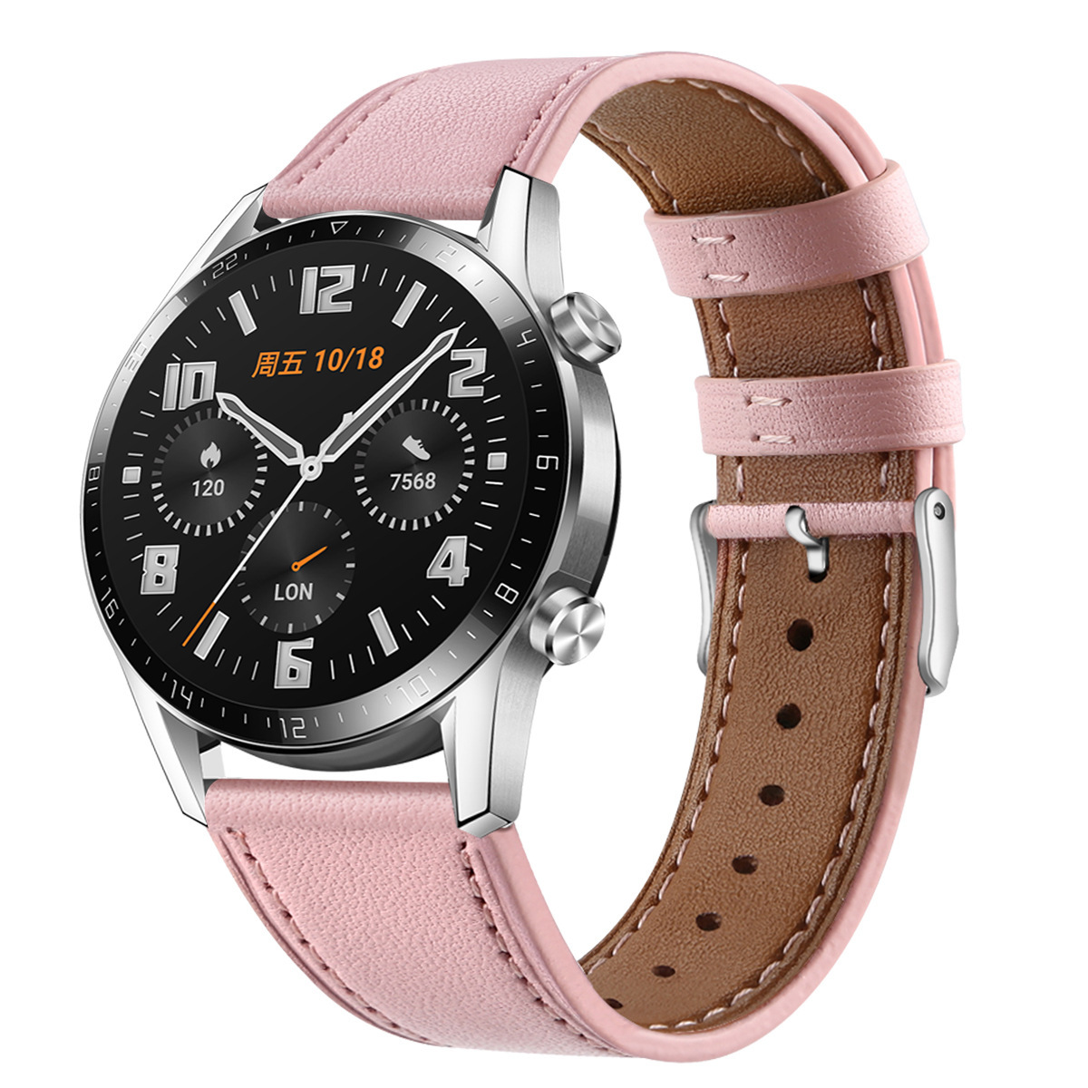 Bakeey-22mm-Replacement-Strap-Genuine-Leather-Smart-Watch-Band-For-Huawei-WATCH-GTGT2-46MM-1656574-3