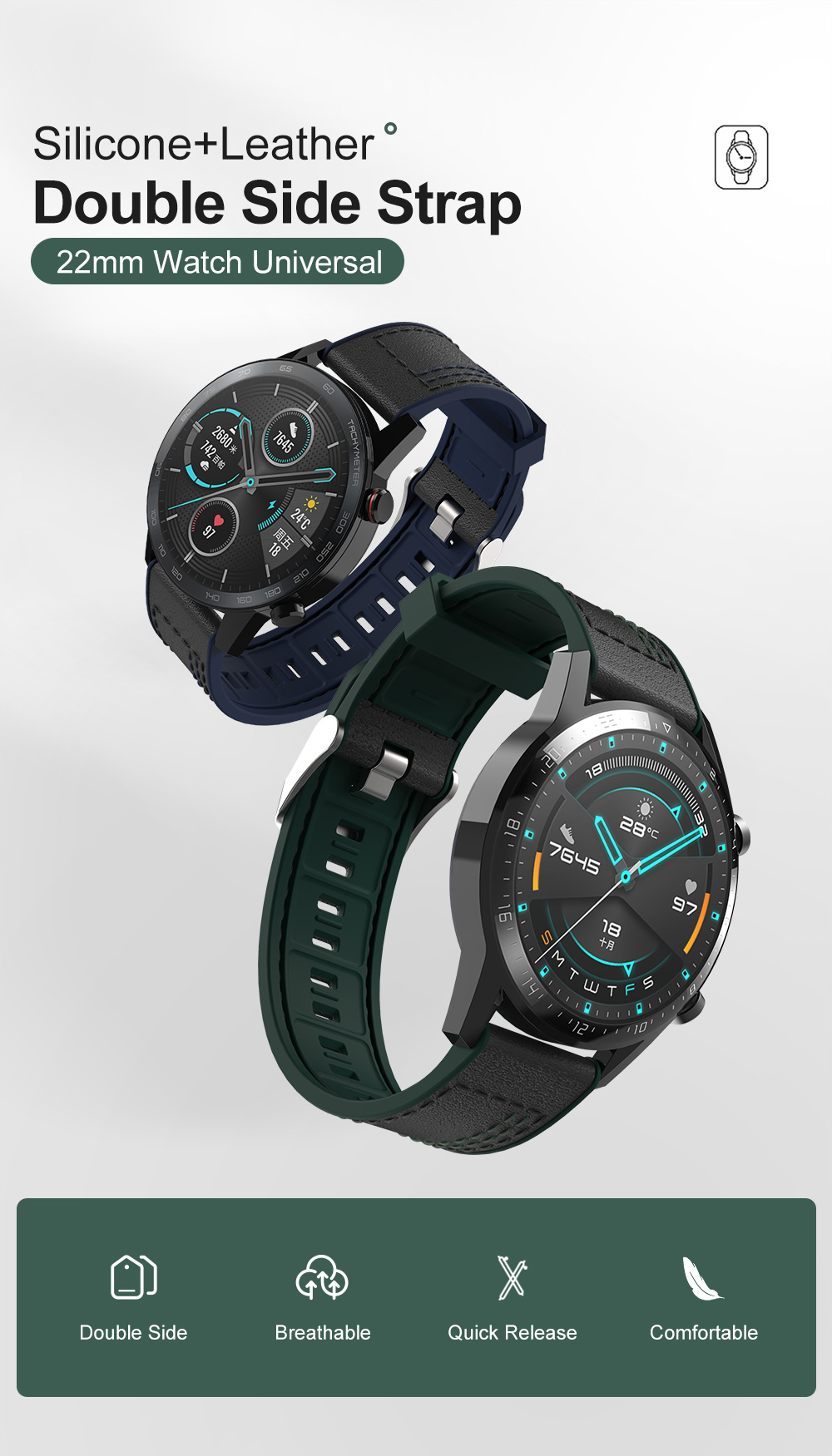 Bakeey-22mm-Silicone-Leather-Replacement-Strap-Smart-Watch-Band-For-Huawei-GT-2-46MMHonor-Magic-2-46-1731879-1