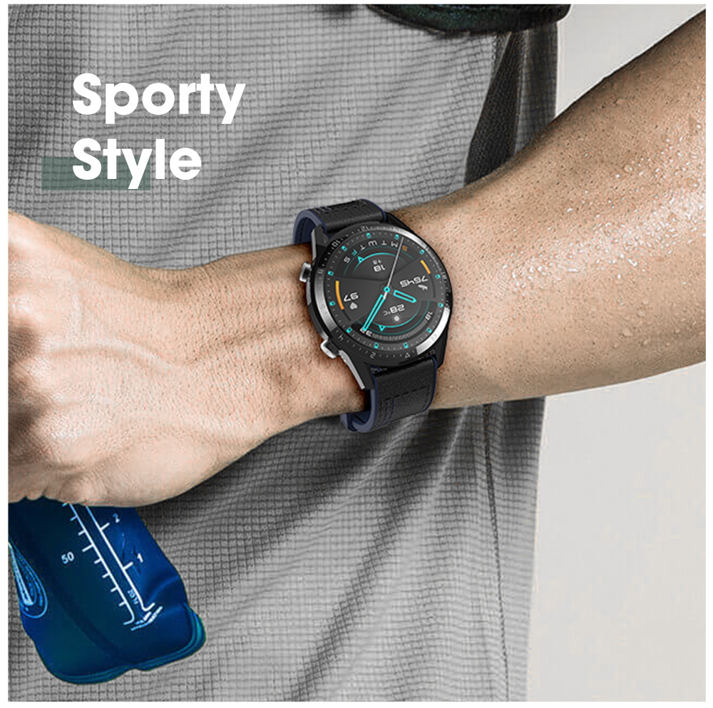 Bakeey-22mm-Silicone-Leather-Replacement-Strap-Smart-Watch-Band-For-Huawei-GT-2-46MMHonor-Magic-2-46-1731879-6