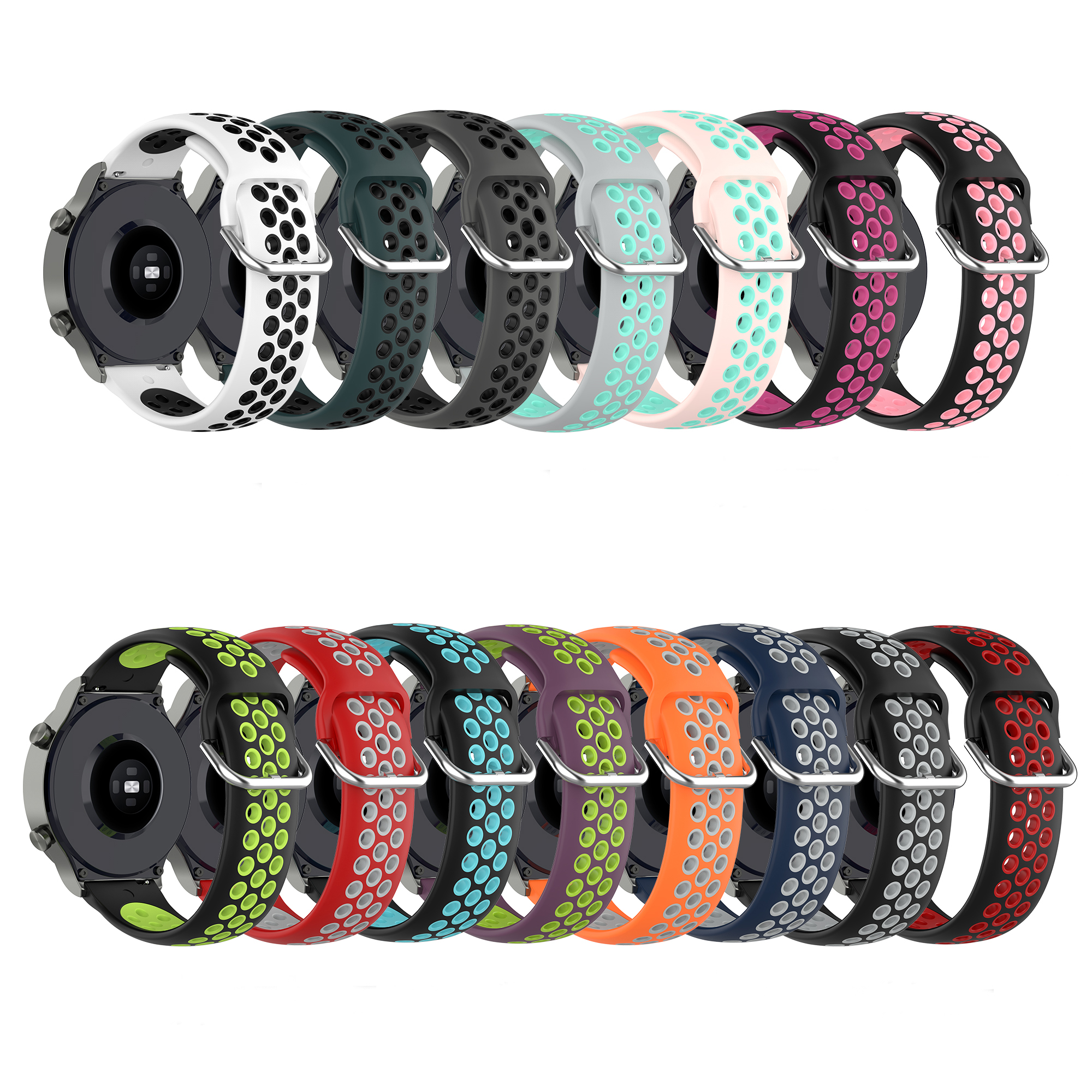 Bakeey-22mm-Silicone-Sports-Two-color-Replacement-Strap-Smart-Watch-Band-For-Huawei-Watch-GT2-PRO-1768638-2
