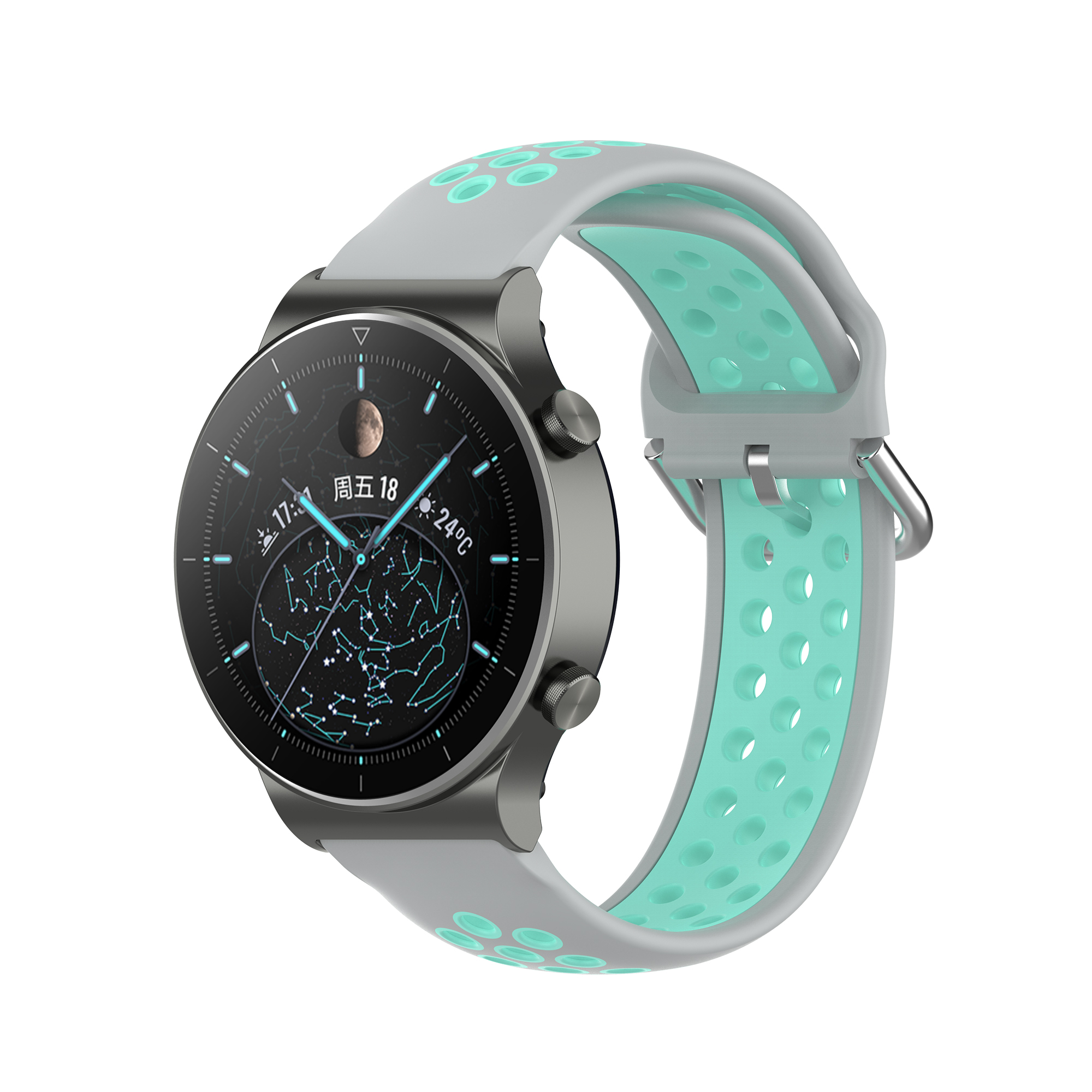 Bakeey-22mm-Silicone-Sports-Two-color-Replacement-Strap-Smart-Watch-Band-For-Huawei-Watch-GT2-PRO-1768638-36