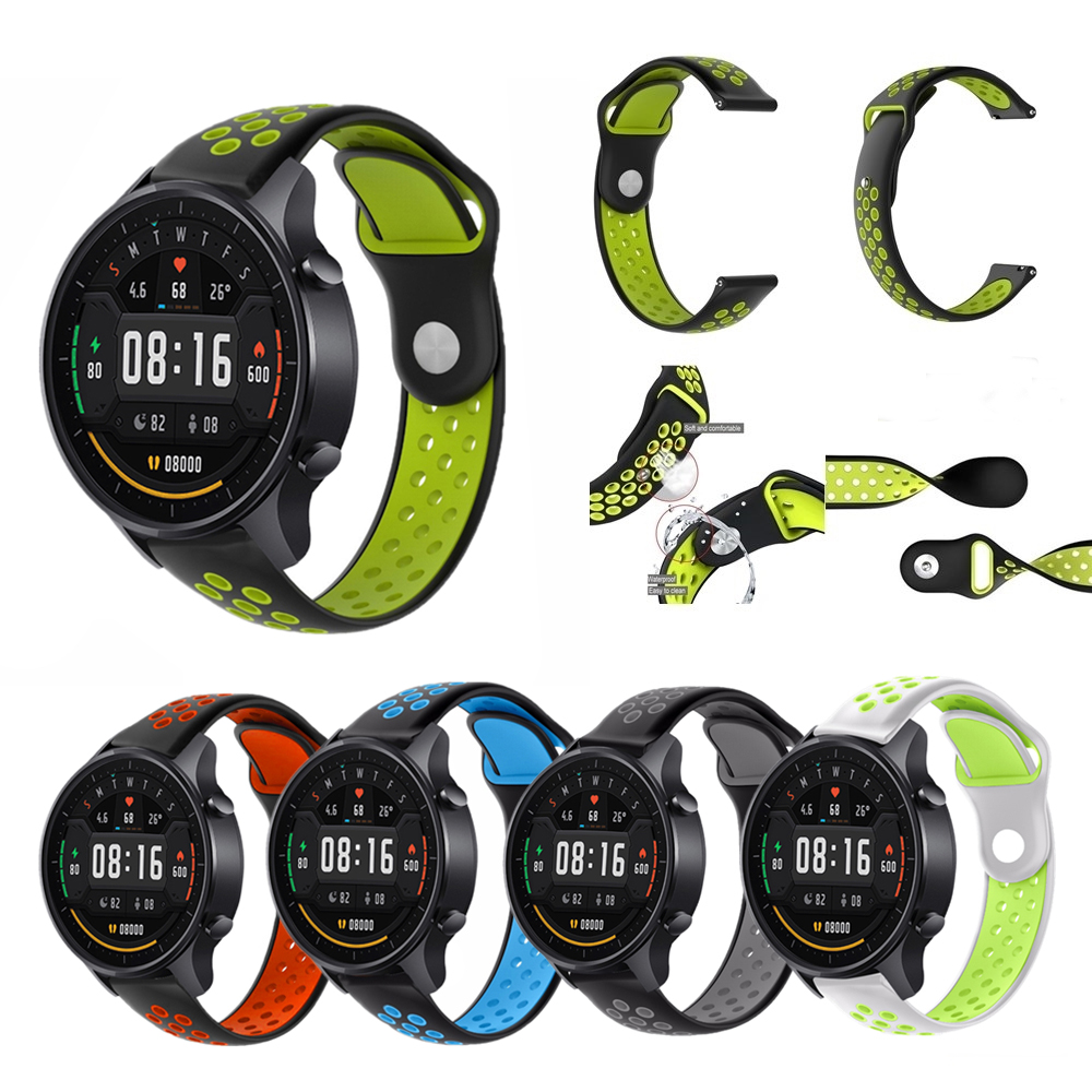 Bakeey-22mm-Stomata-Silicone-Smart-Watch-Band-For-Xiaomi-Watch-Color-Non-original-1648206-1