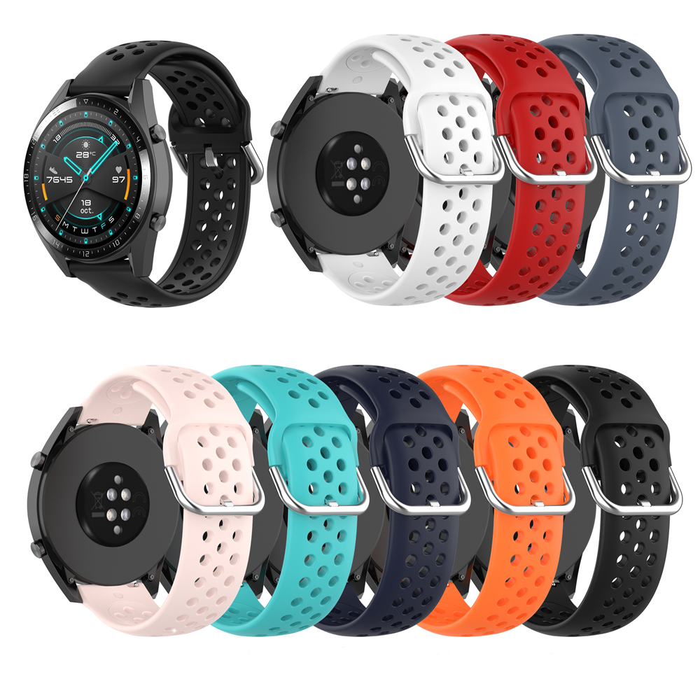 Bakeey-22mm-Stomatal-Silicone-Smart-Watch-Band-Replacement-Strap-For-Huawei-Watch-GT2-46MMHonor-Magi-1668521-2