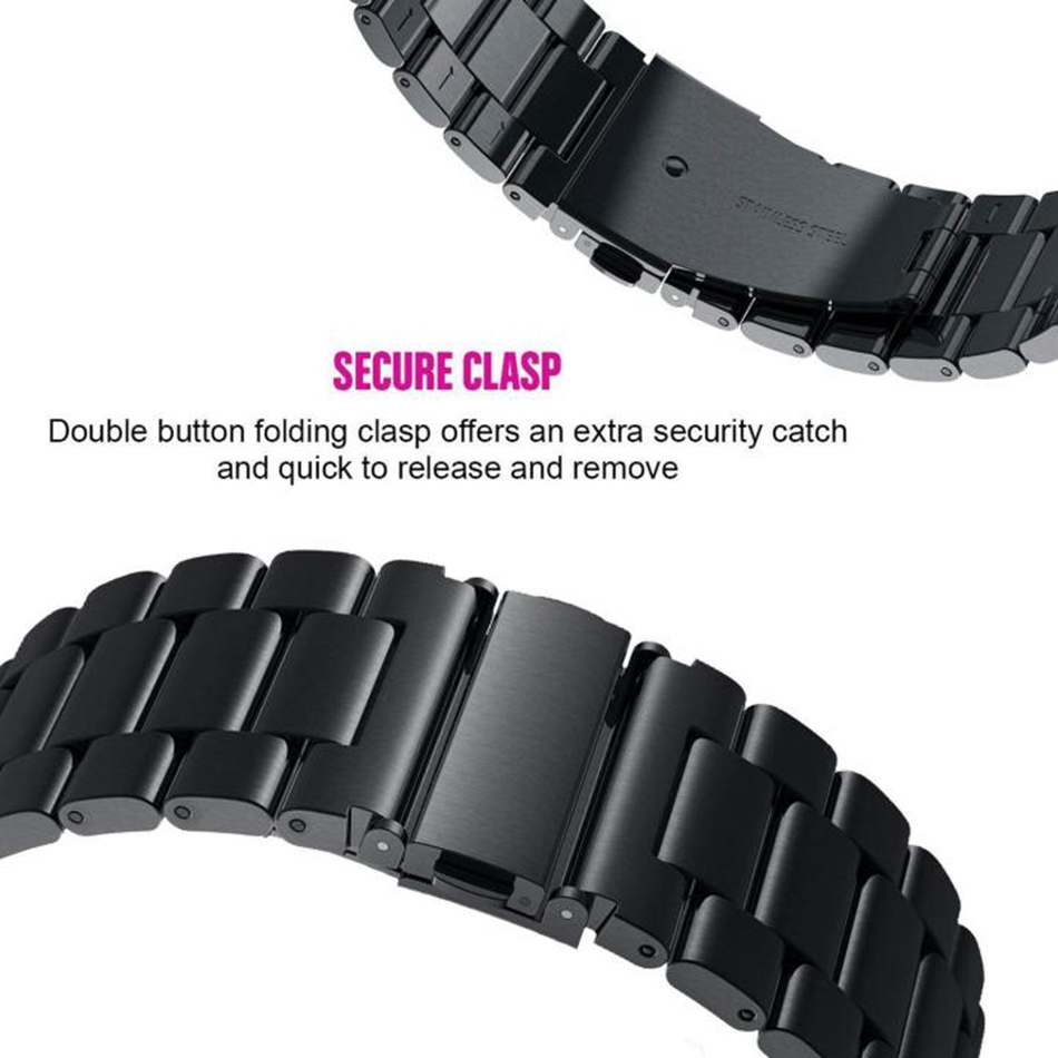 Bakeey-22mm-Three-Beads-Solid-Stainless-Steel-Watch-Band-for-Huawei-GT-Smart-Watch-1442915-4