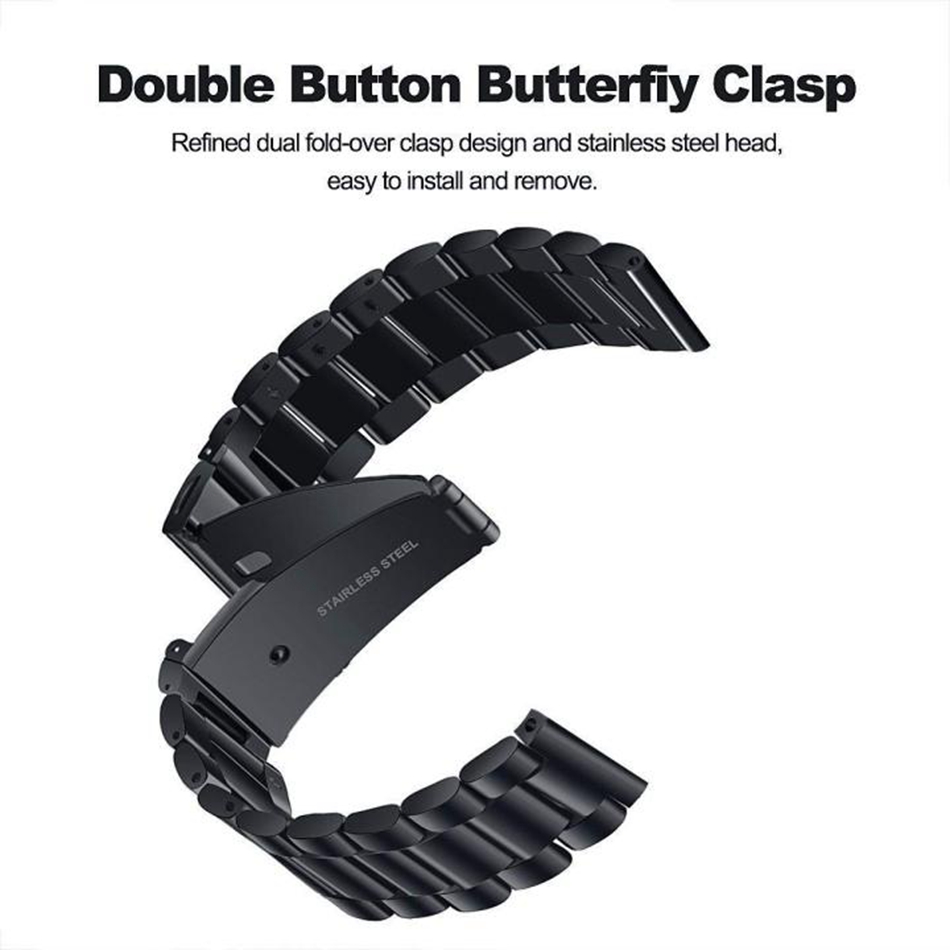 Bakeey-22mm-Three-Beads-Solid-Stainless-Steel-Watch-Band-for-Huawei-GT-Smart-Watch-1442915-5
