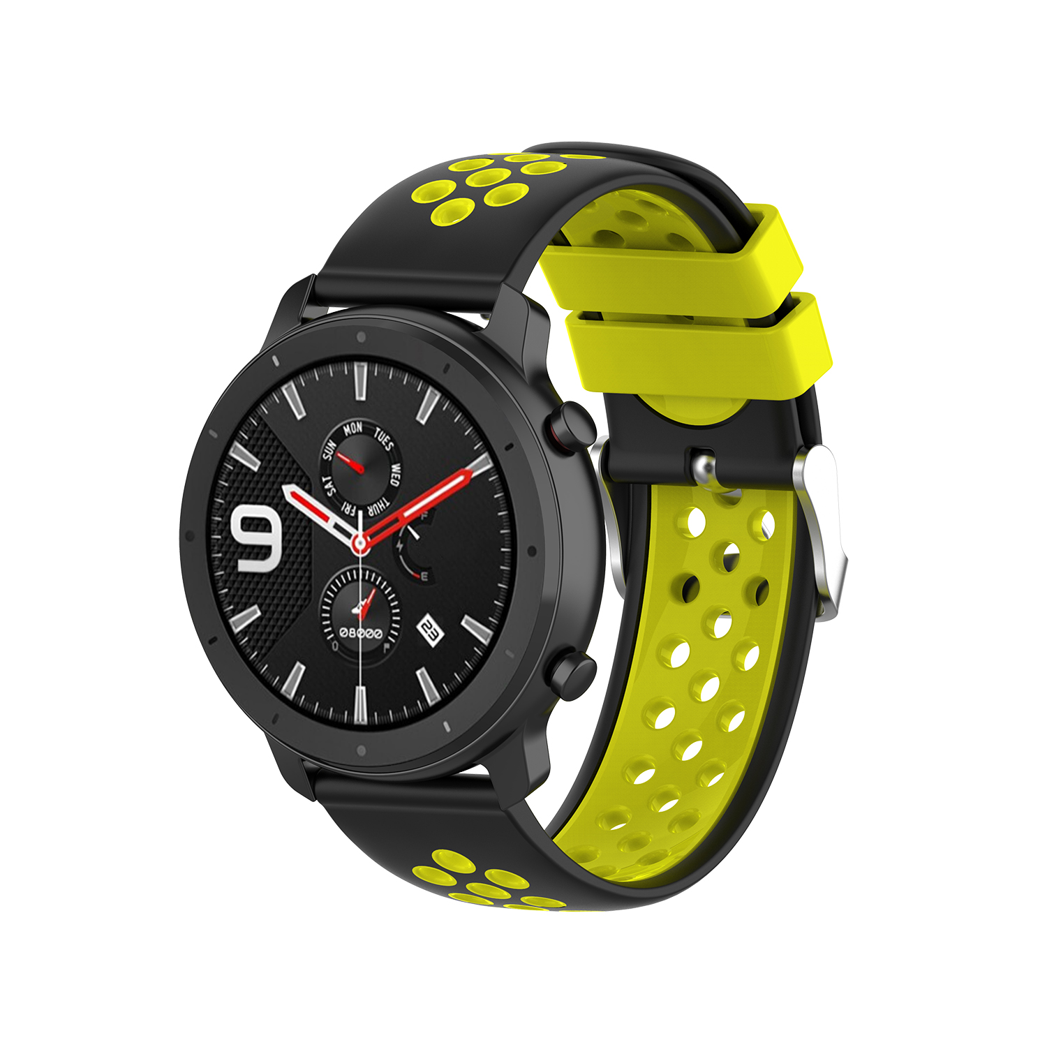 Bakeey-22mm-Two-color-Buckle-Strap-Stoma-Silicone-Replacement-Strap-For-Amazfit-GTR-47MM-1814094-21