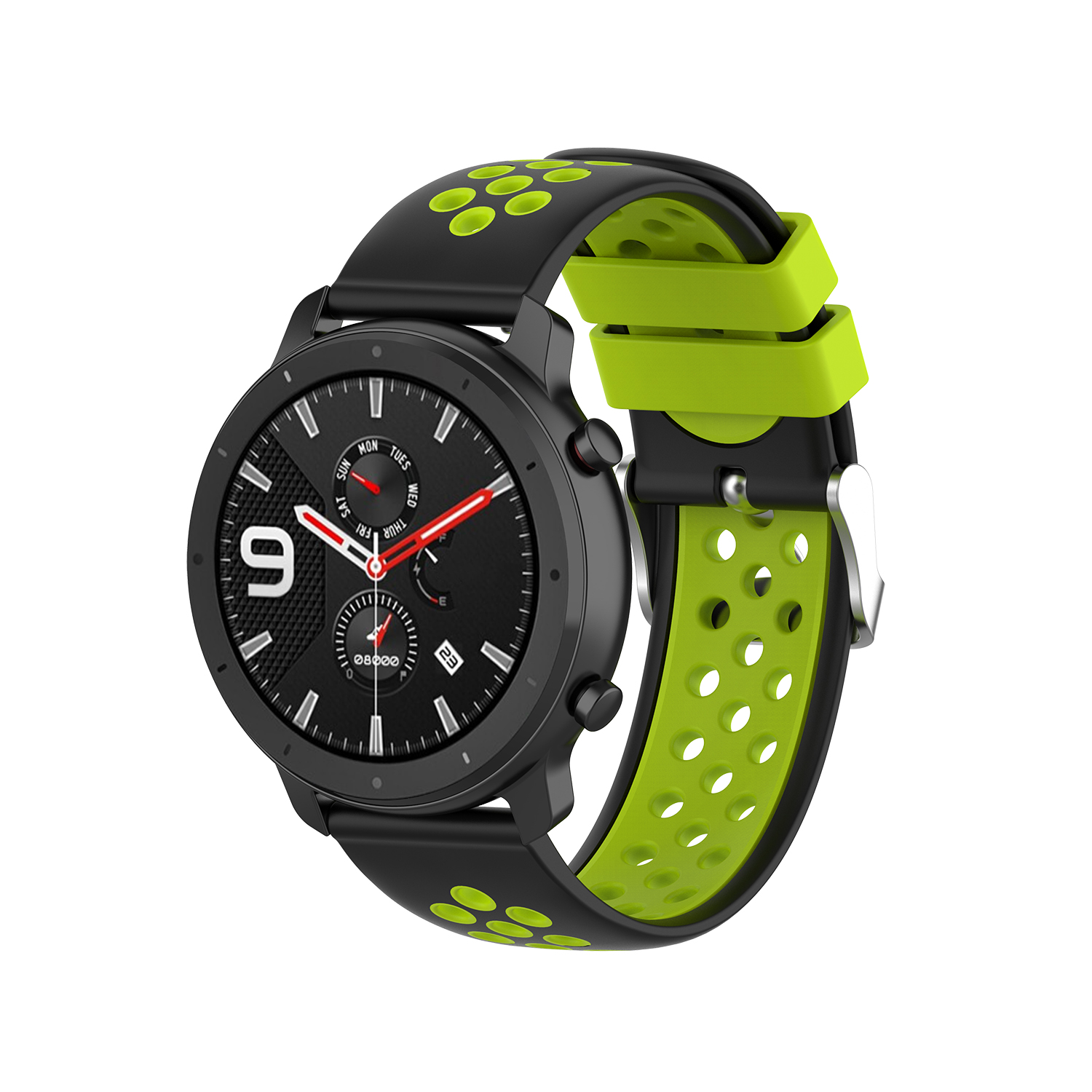Bakeey-22mm-Two-color-Buckle-Strap-Stoma-Silicone-Replacement-Strap-For-Amazfit-GTR-47MM-1814094-24