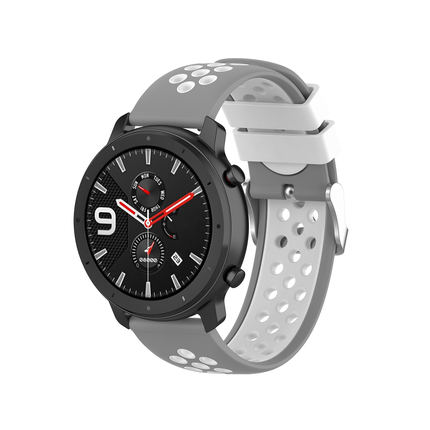 Bakeey-22mm-Two-color-Buckle-Strap-Stoma-Silicone-Replacement-Strap-For-Amazfit-GTR-47MM-1814094-30