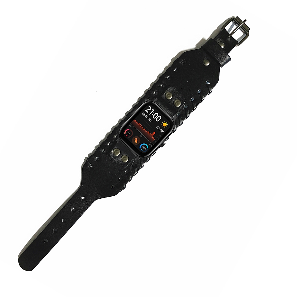 Bakeey-22mm-Universal-Retro-Punk-Leather-Watch-Band-Strap-Replacement-for-Amazfit-GTR-2--3--Huawei-W-1930052-1