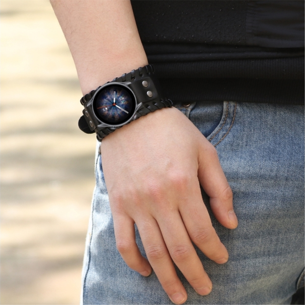 Bakeey-22mm-Universal-Retro-Punk-Leather-Watch-Band-Strap-Replacement-for-Amazfit-GTR-2--3--Huawei-W-1930052-6