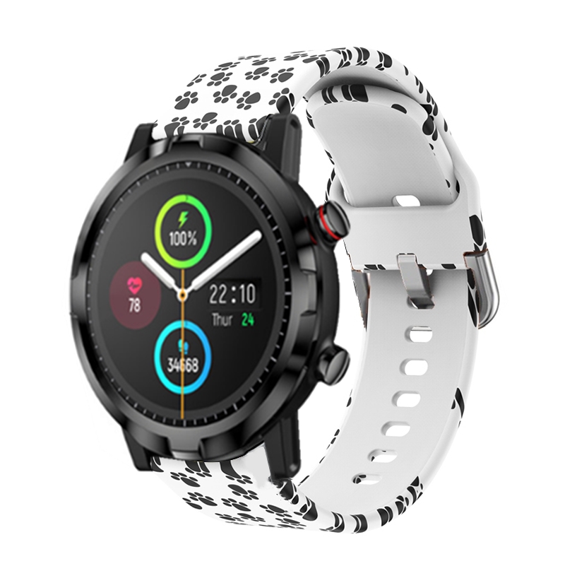 Bakeey-22mm-Width-Colorful-Painting-Comfortable-Silicone-Watch-Band-Strap-Replacement-for-Haylou-LS0-1840336-2