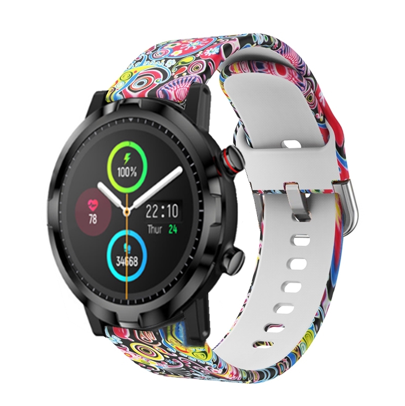 Bakeey-22mm-Width-Colorful-Painting-Comfortable-Silicone-Watch-Band-Strap-Replacement-for-Haylou-LS0-1840336-14
