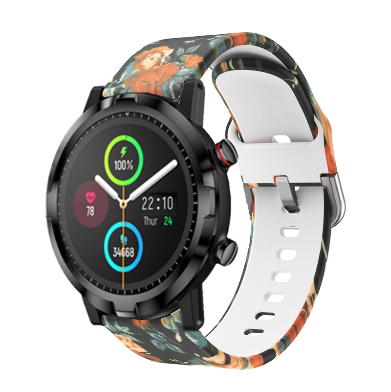 Bakeey-22mm-Width-Colorful-Painting-Comfortable-Silicone-Watch-Band-Strap-Replacement-for-Haylou-LS0-1840336-17