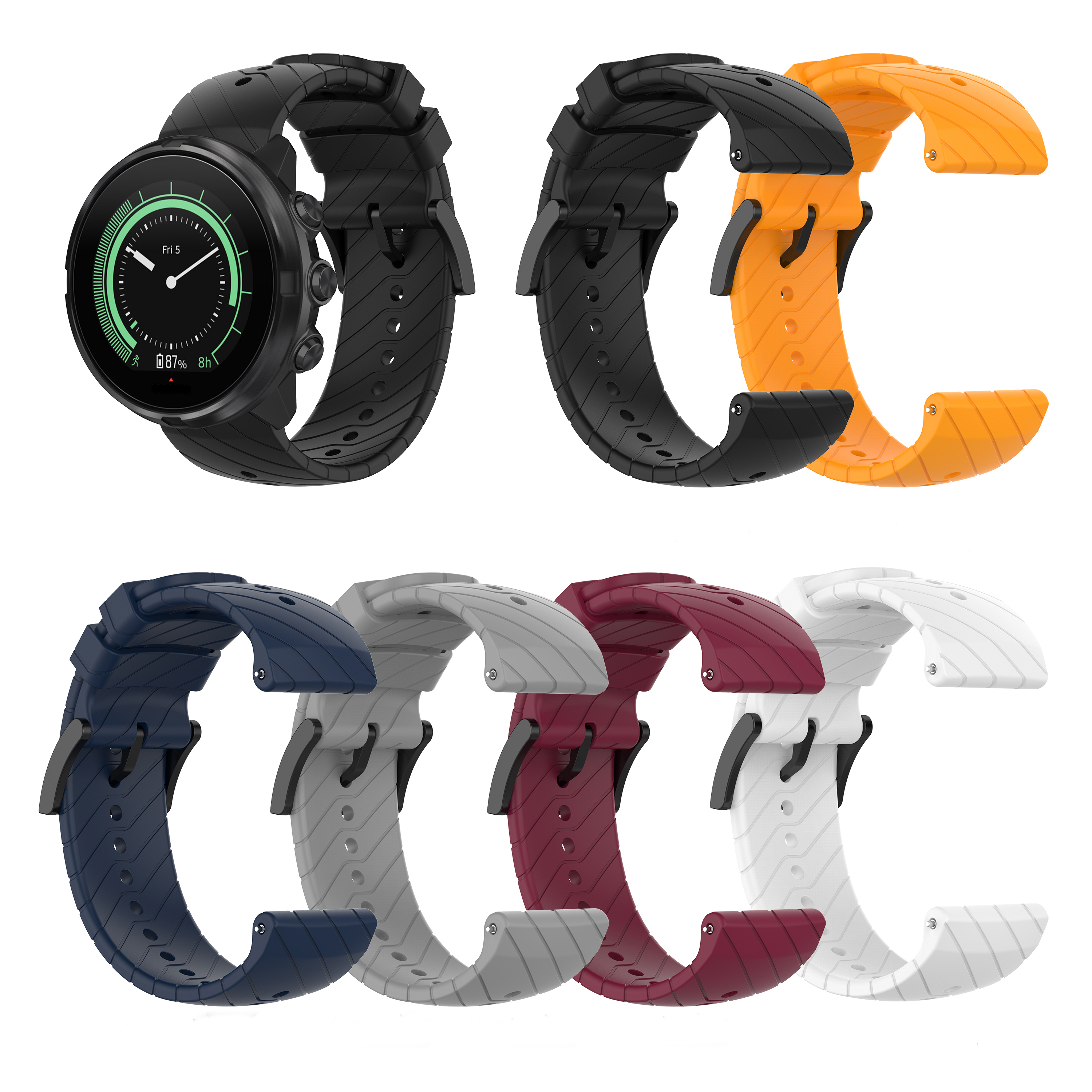 Bakeey-24mm-Twill-Silicone-Replacement-Strap-Smart-Watch-Band-for-Sunnto-9-1751337-1