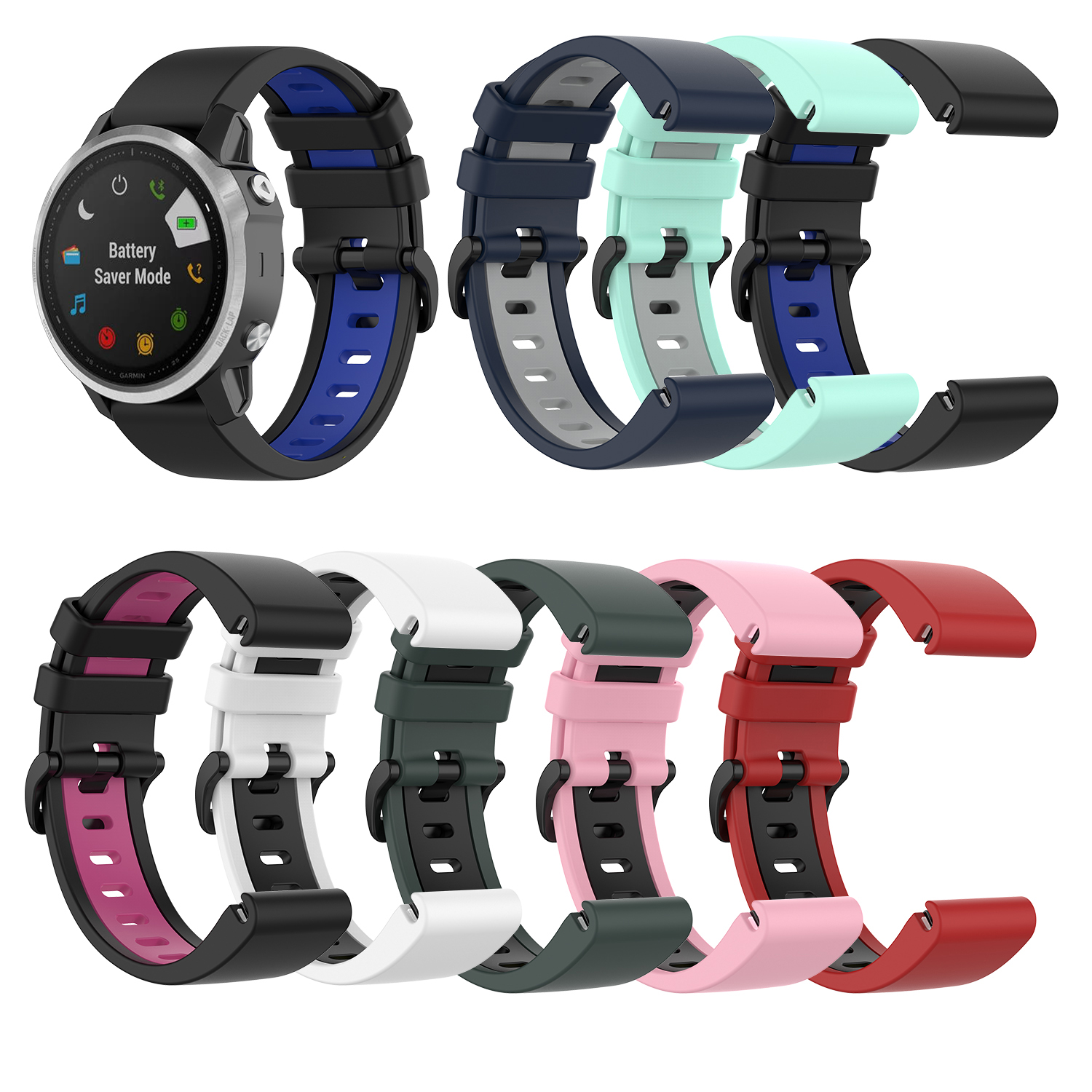 Bakeey-26MM-Colorful-Watch-Strap-for-Garmin-Fenix-6X-Smart-Watch-1750217-1